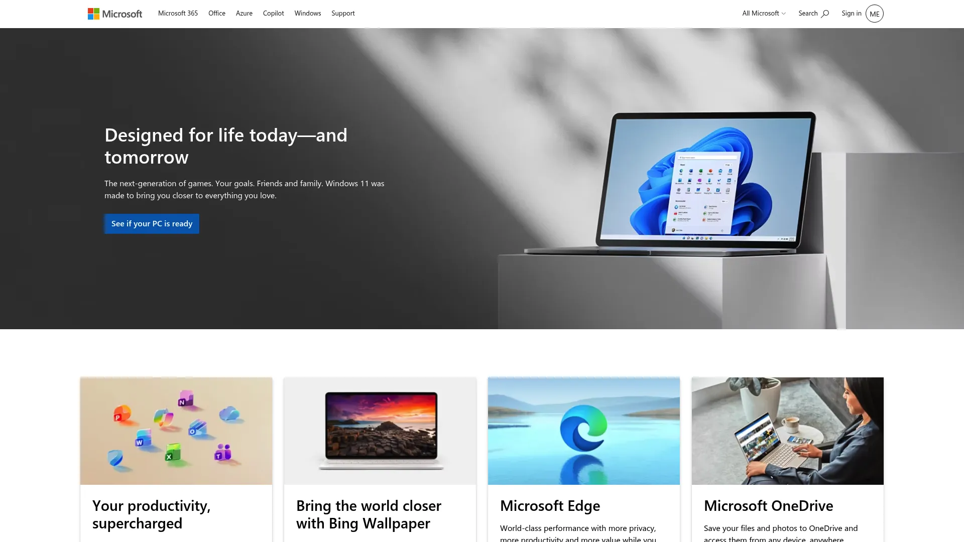 Microsoft Dynamics 365 Business Central homepage