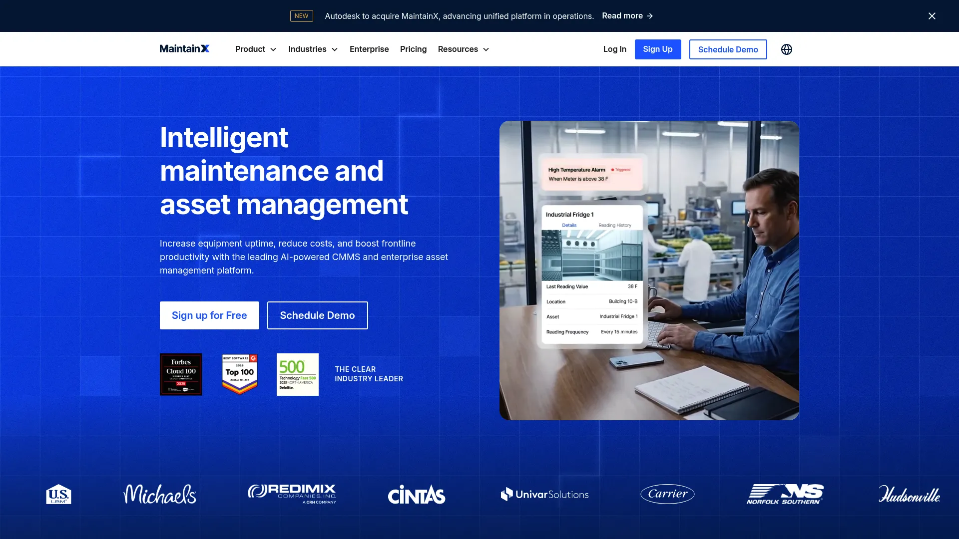 MaintainX work order management software homepage