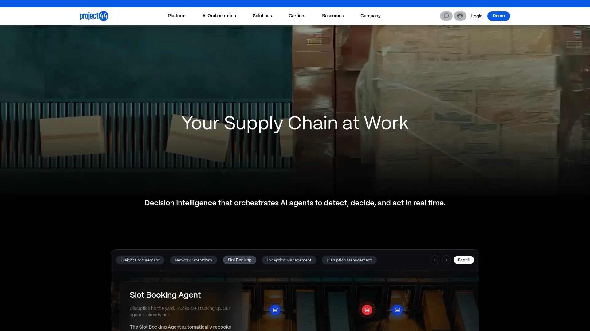 project44 supply chain visibility dashboard