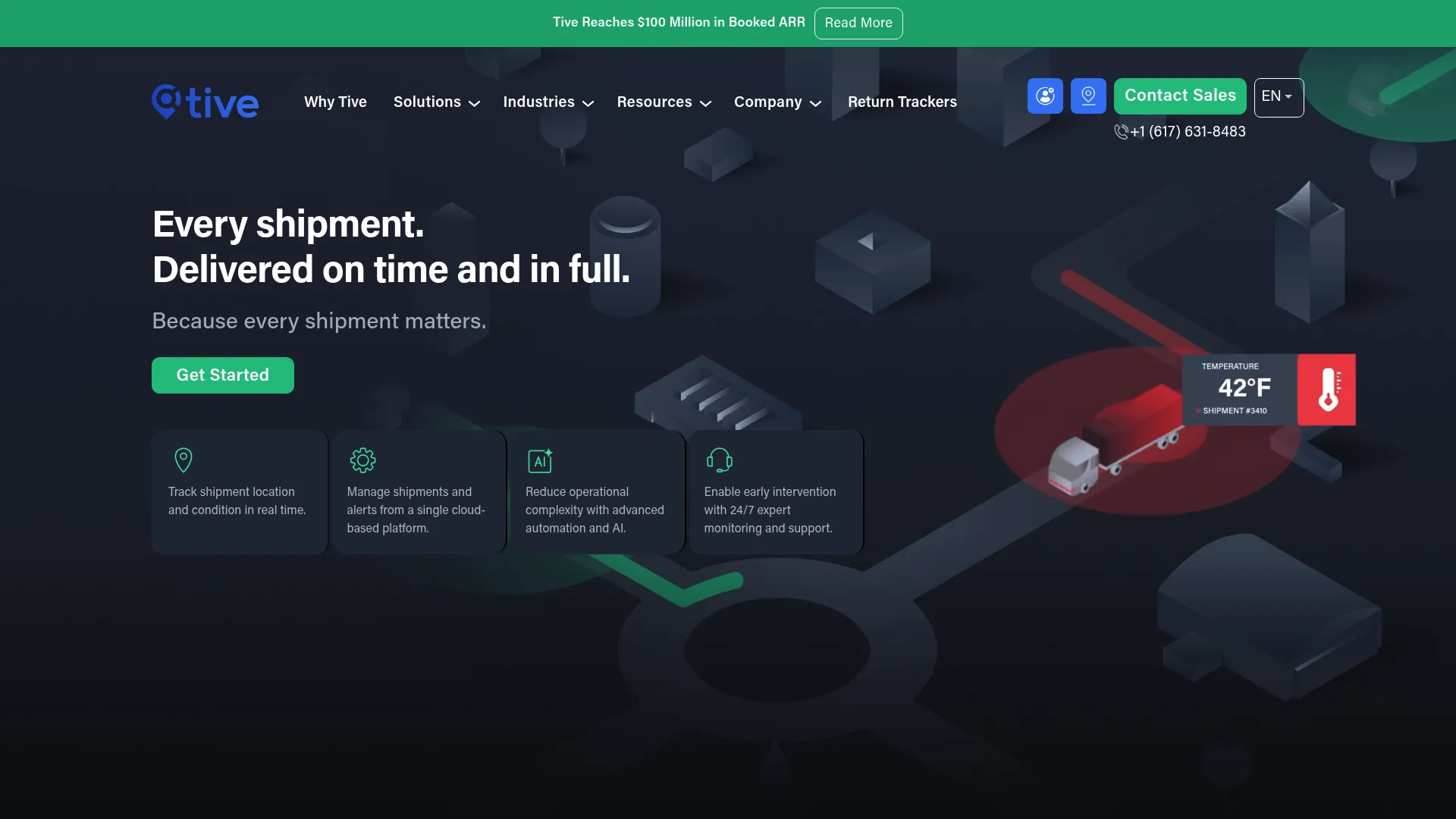 Tive real-time shipment tracking and condition monitoring platform
