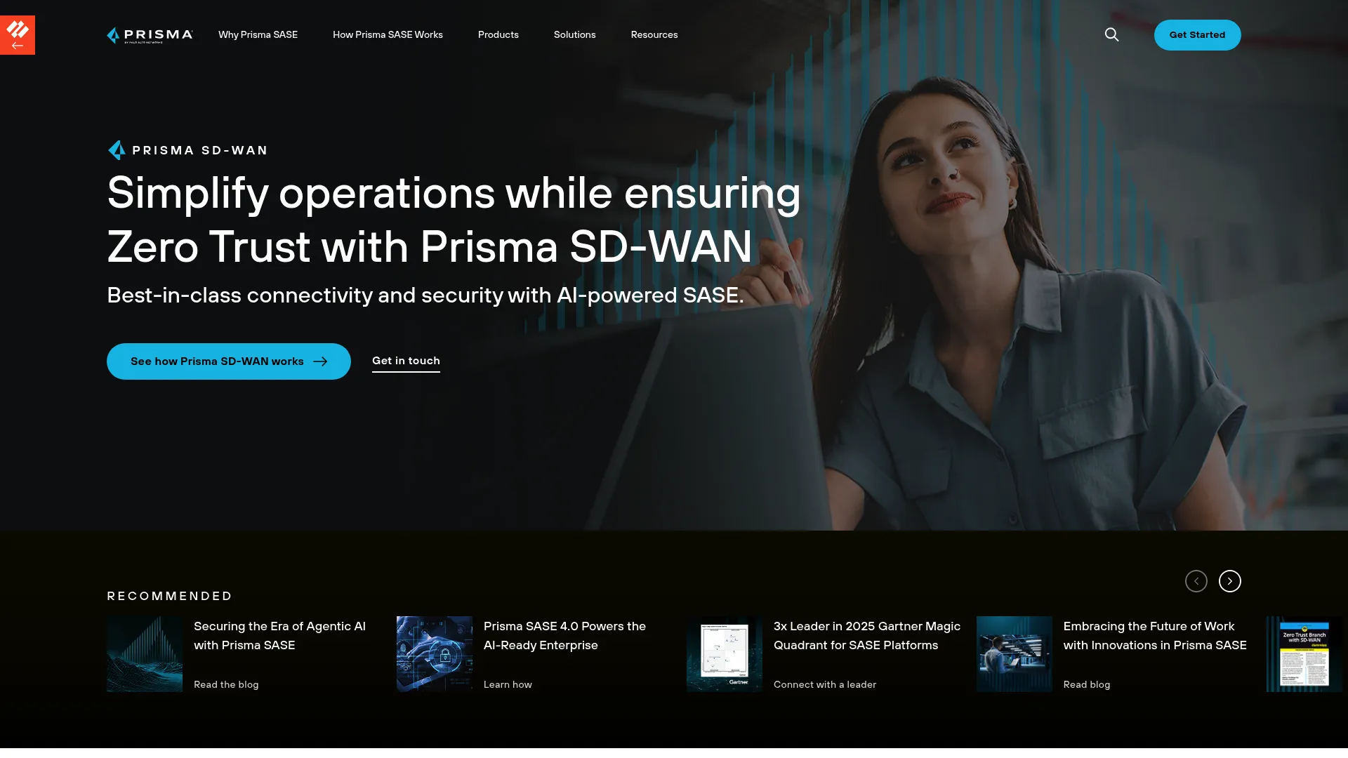 Prisma SD-WAN product page from Palo Alto Networks