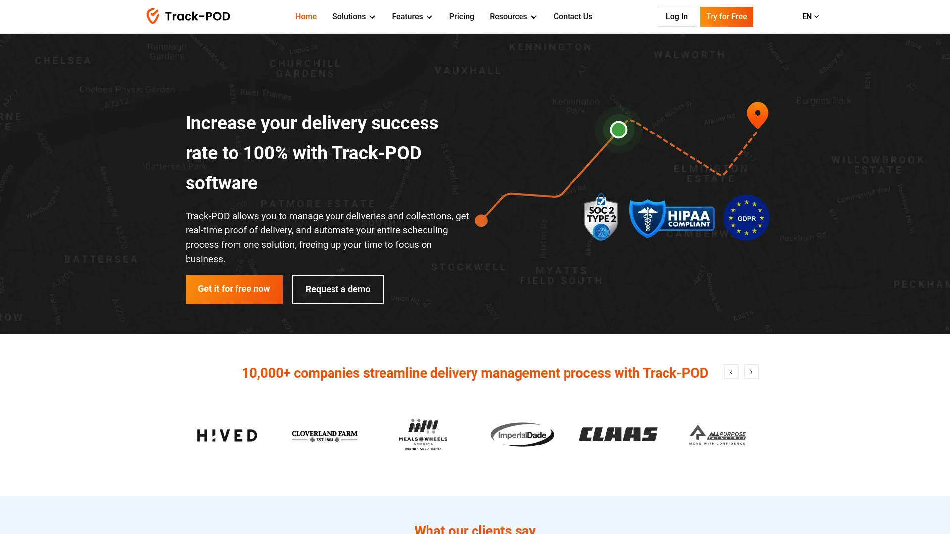 Track-POD proof of delivery and route optimization dashboard