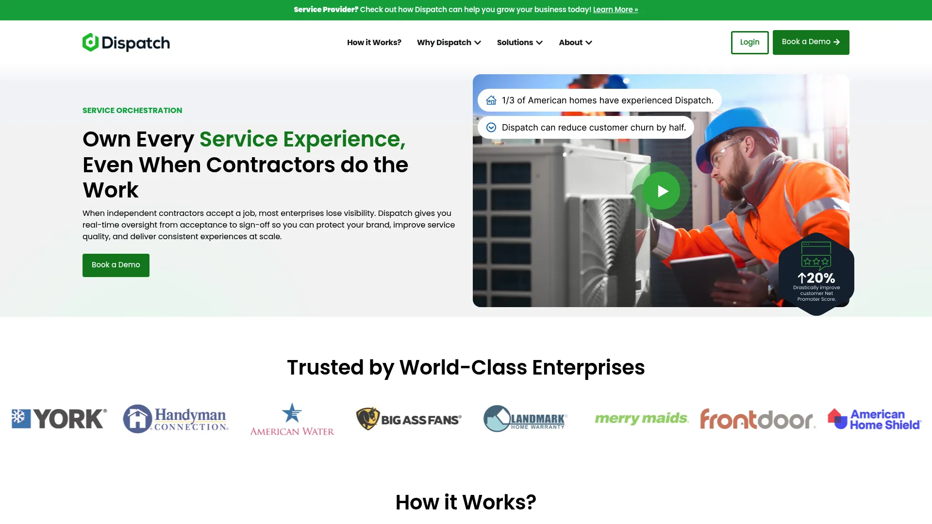 Dispatch service orchestration platform