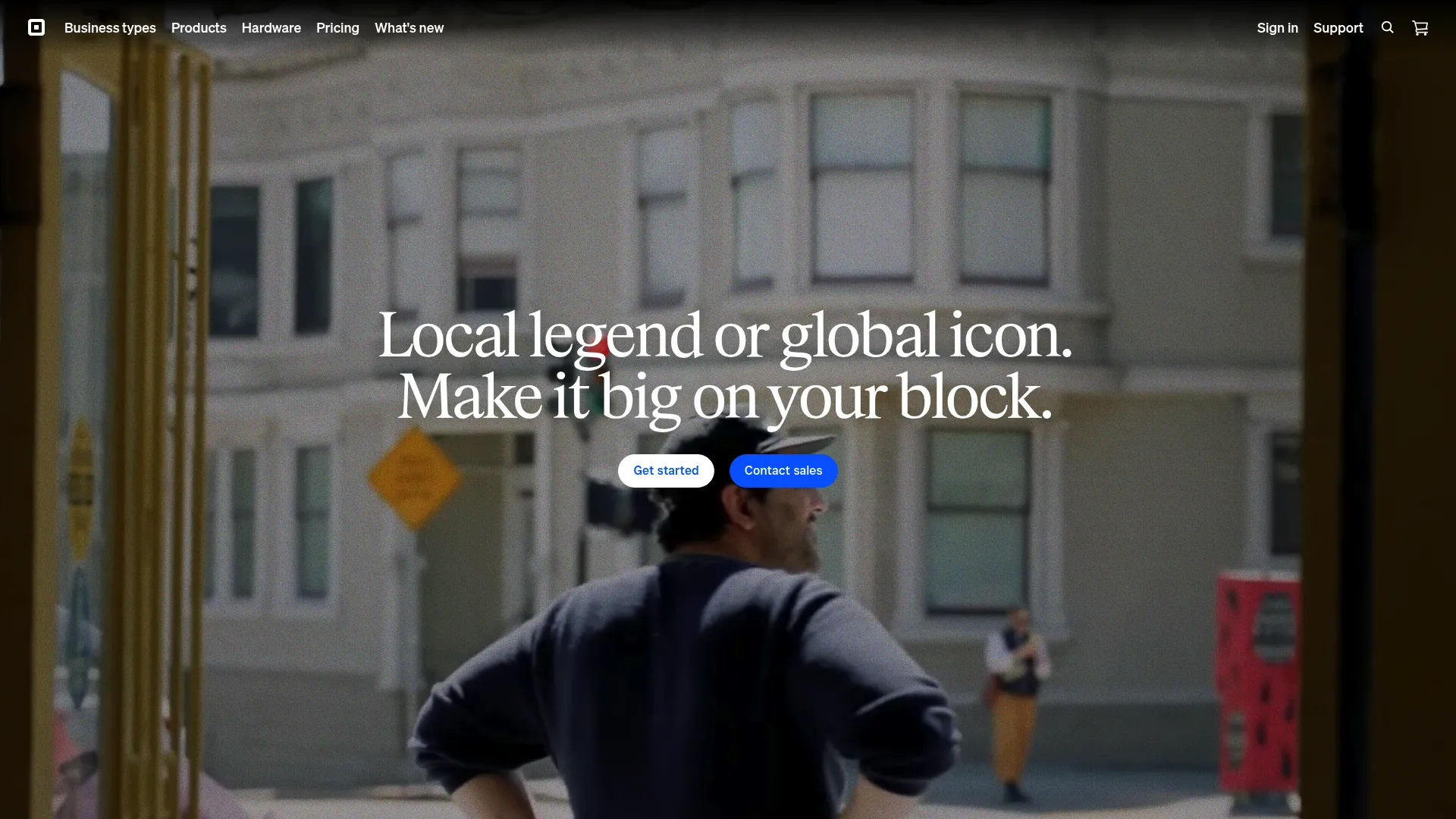 Square point-of-sale and business platform homepage