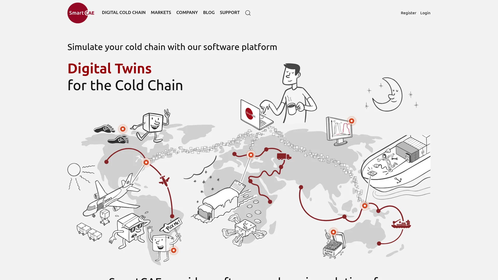 SmartCAE simulation and engineering services homepage