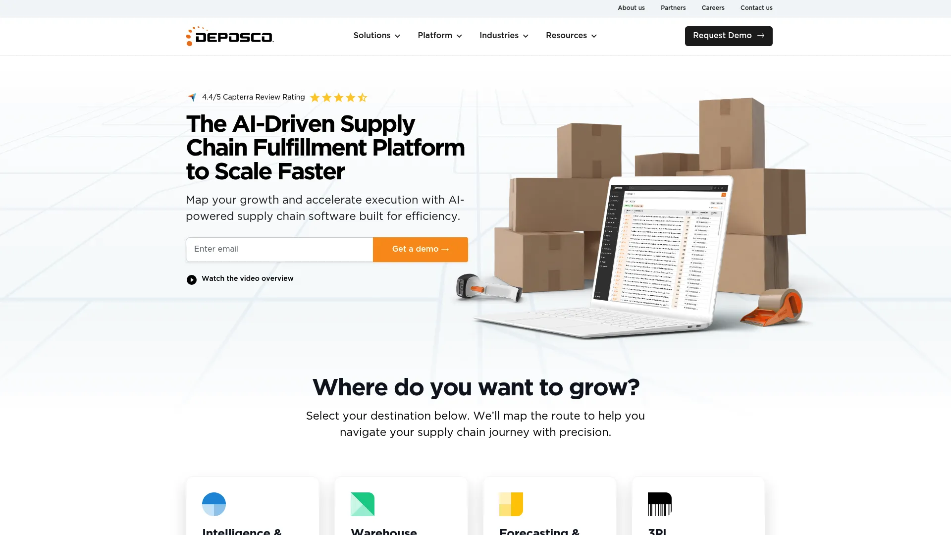 Deposco supply chain execution homepage