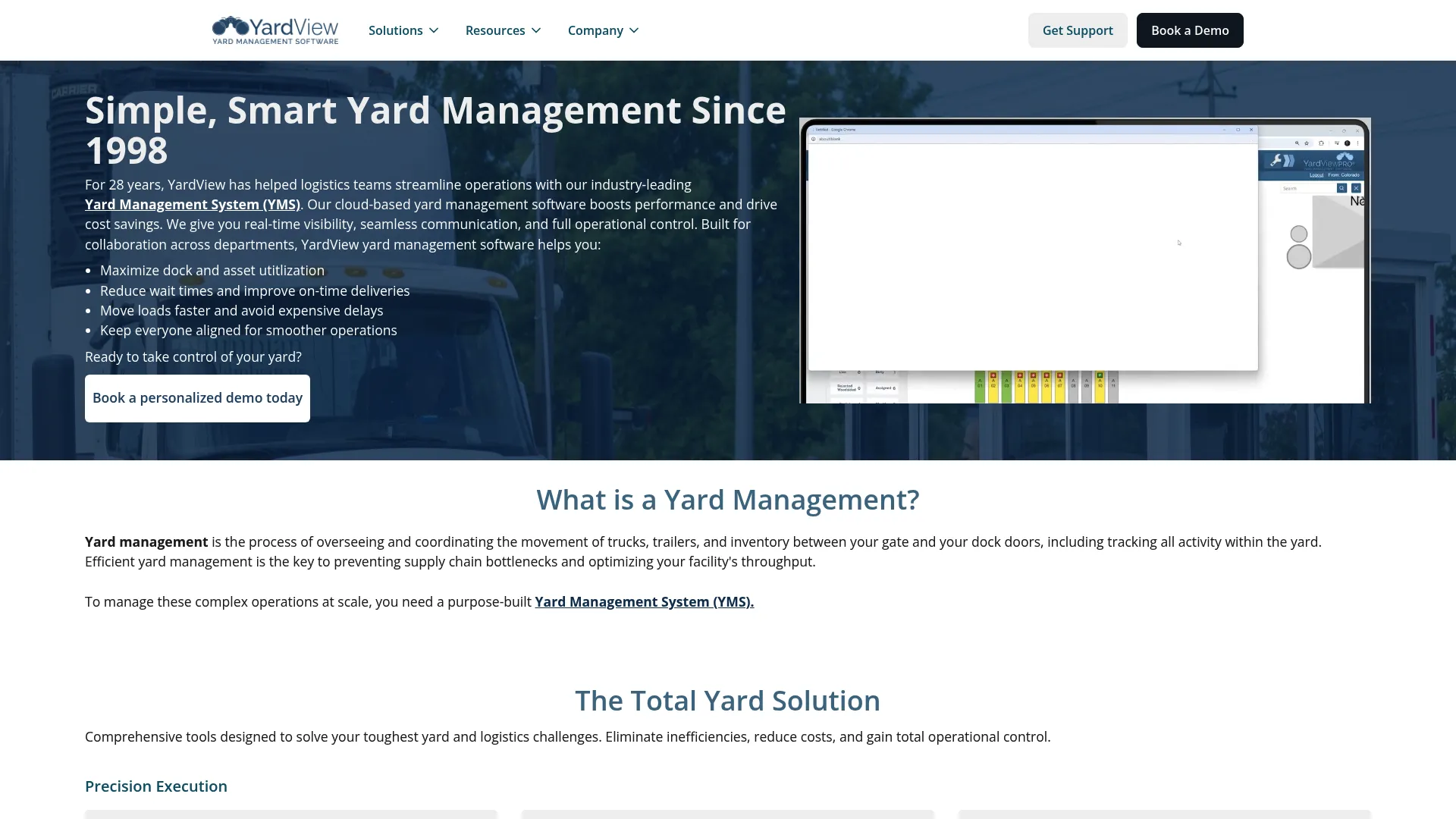 YardView yard management system homepage