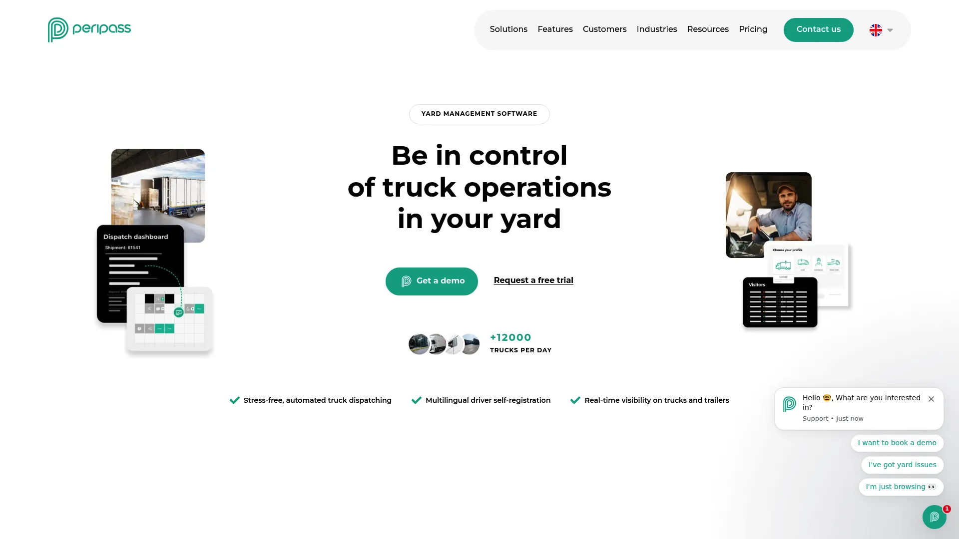 Peripass yard management software homepage