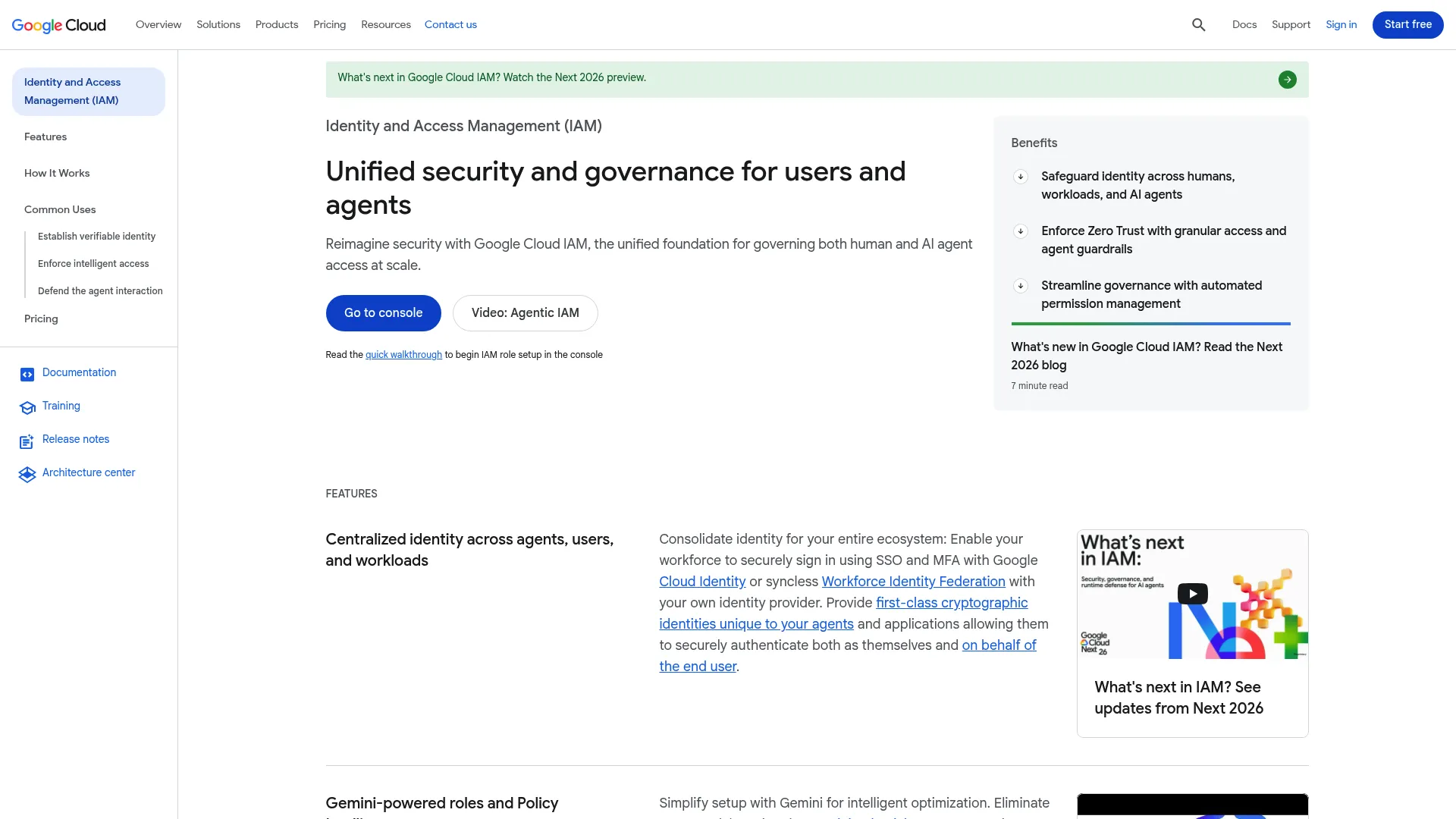 Google Cloud IAM access control
