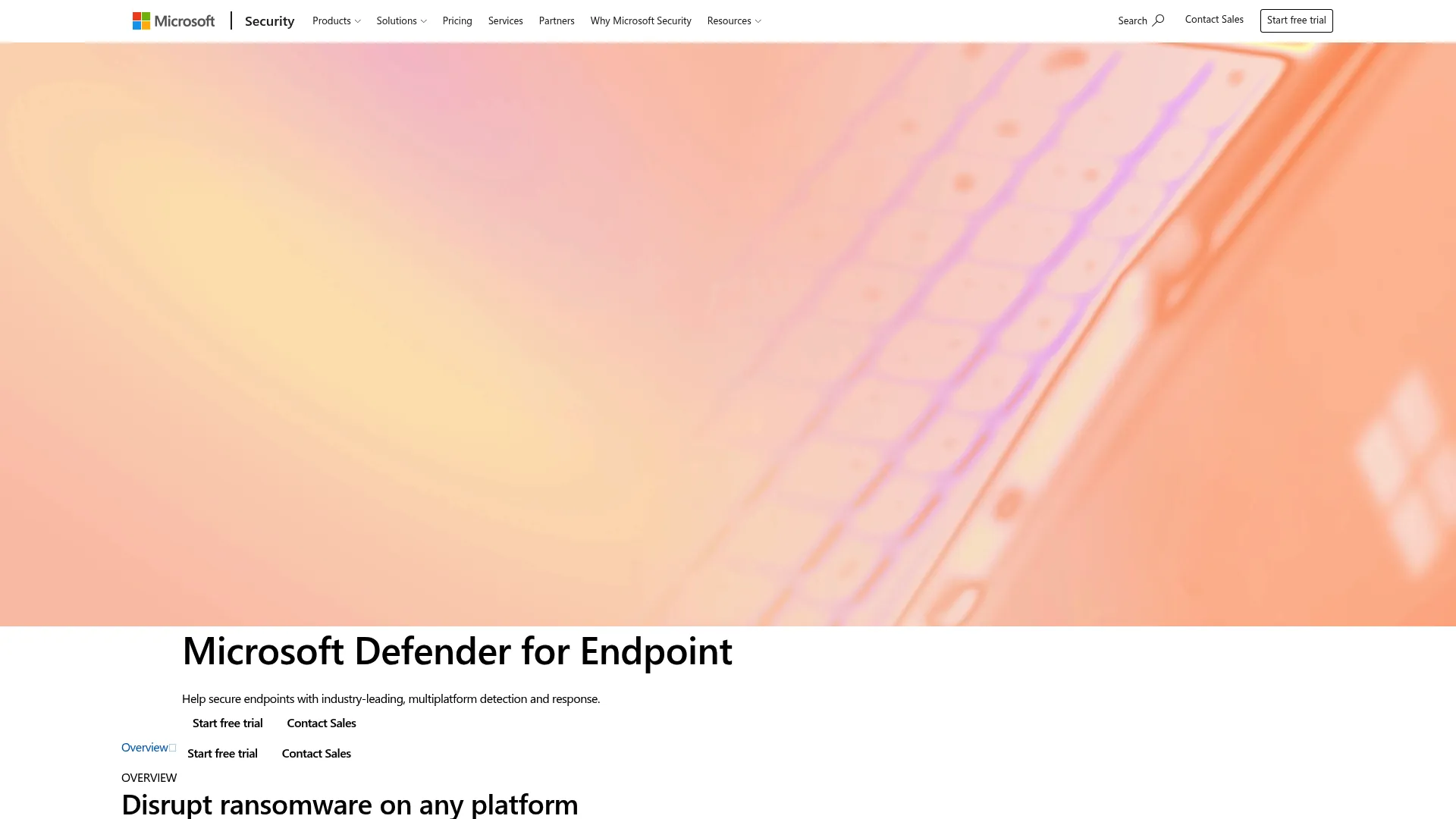 Microsoft Defender for Endpoint interface
