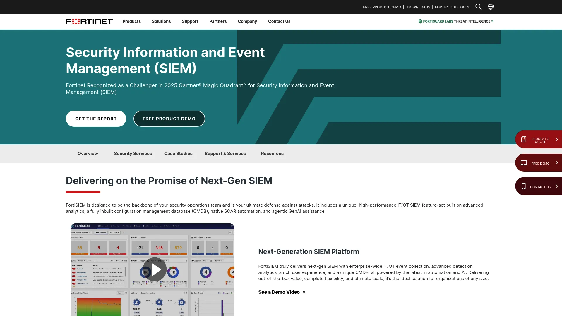 Fortinet FortiSIEM platform