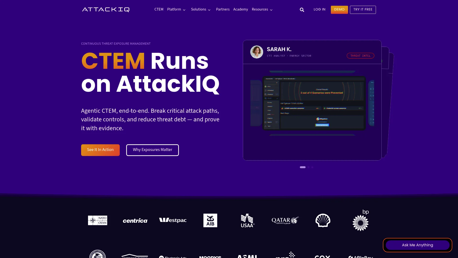 AttackIQ continuous control validation platform