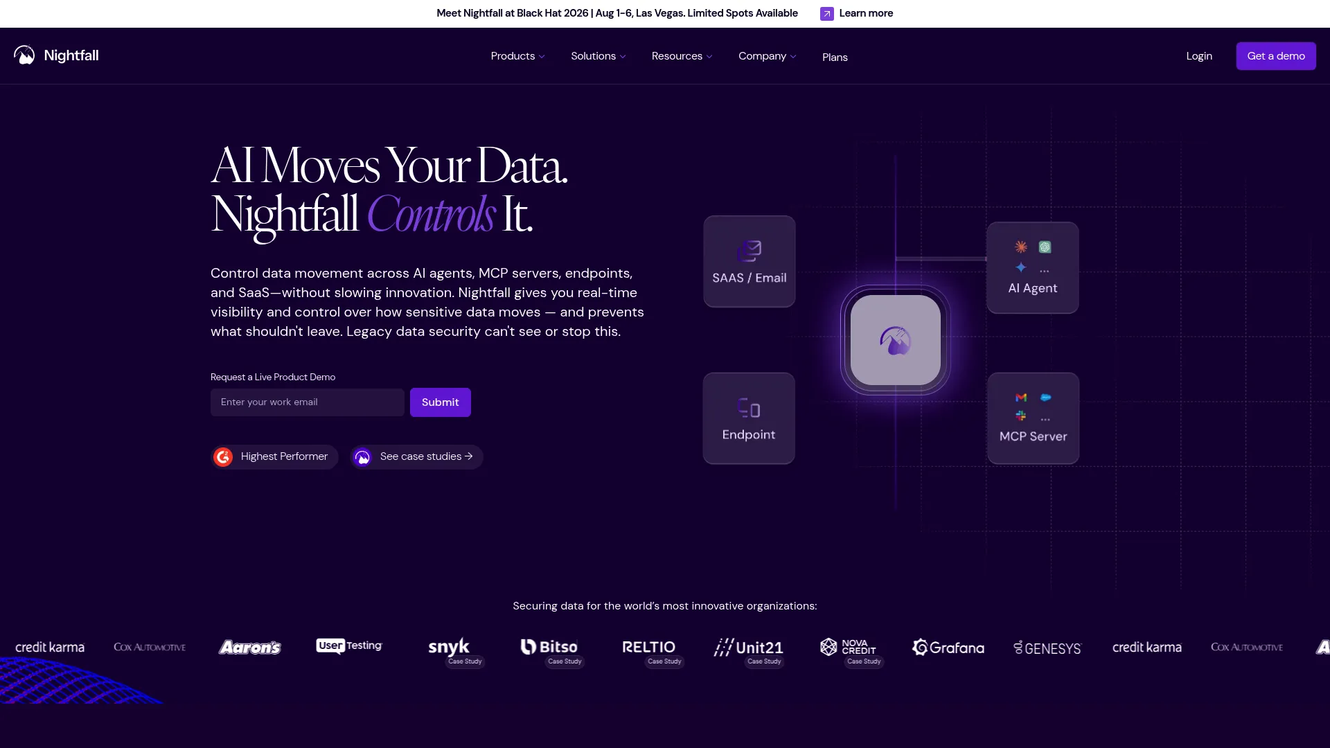 Nightfall data loss prevention product page