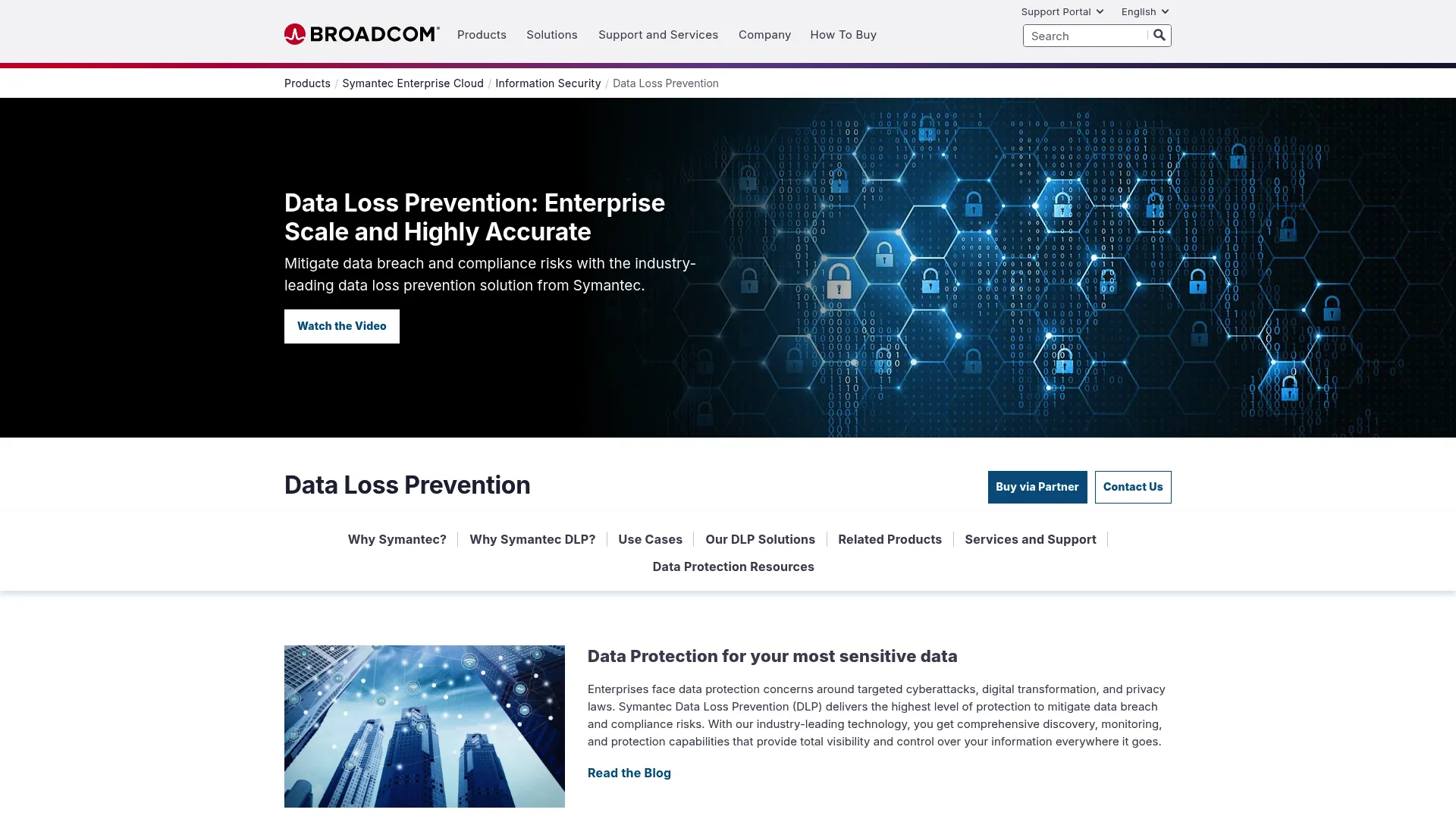 Symantec Data Loss Prevention product page
