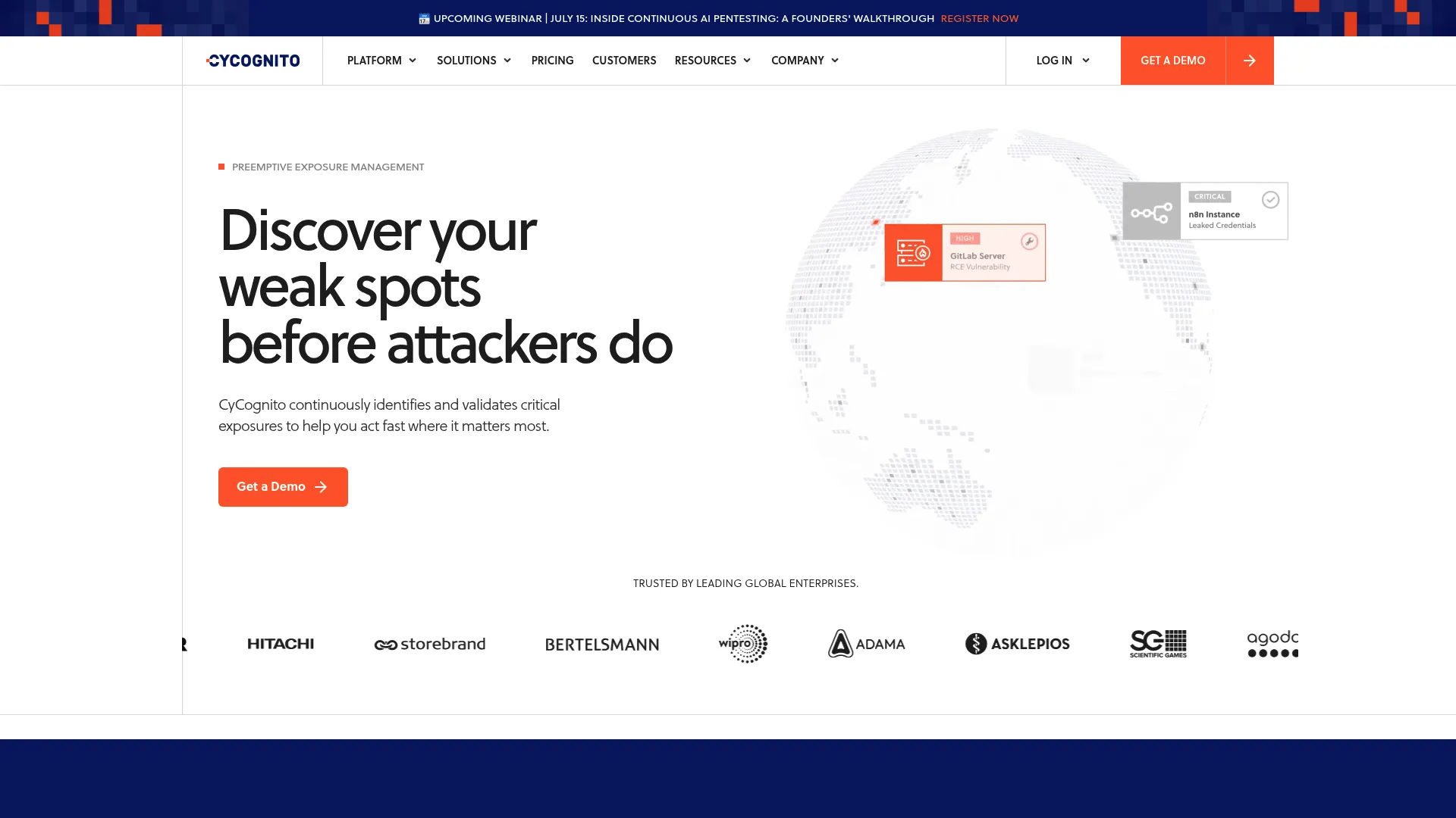 CyCognito Platform screenshot