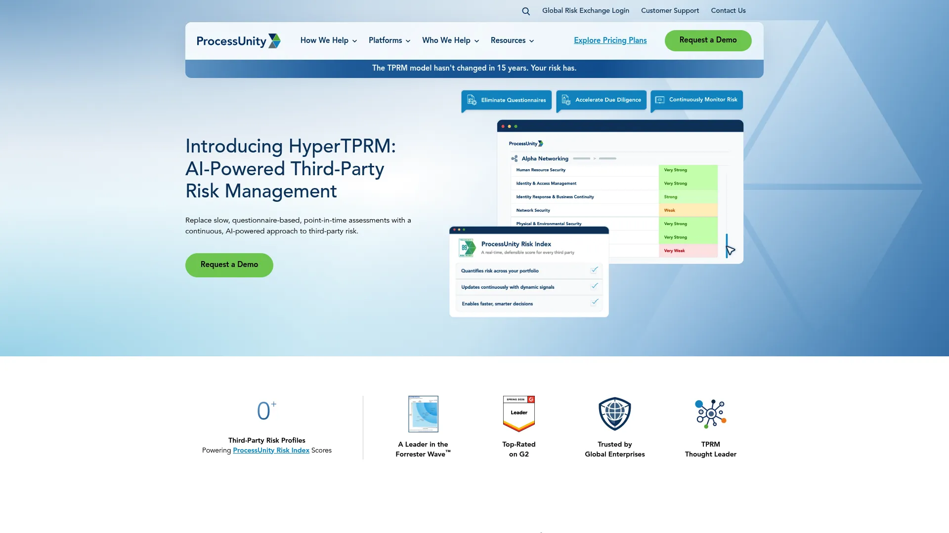 ProcessUnity third-party risk management software workflows