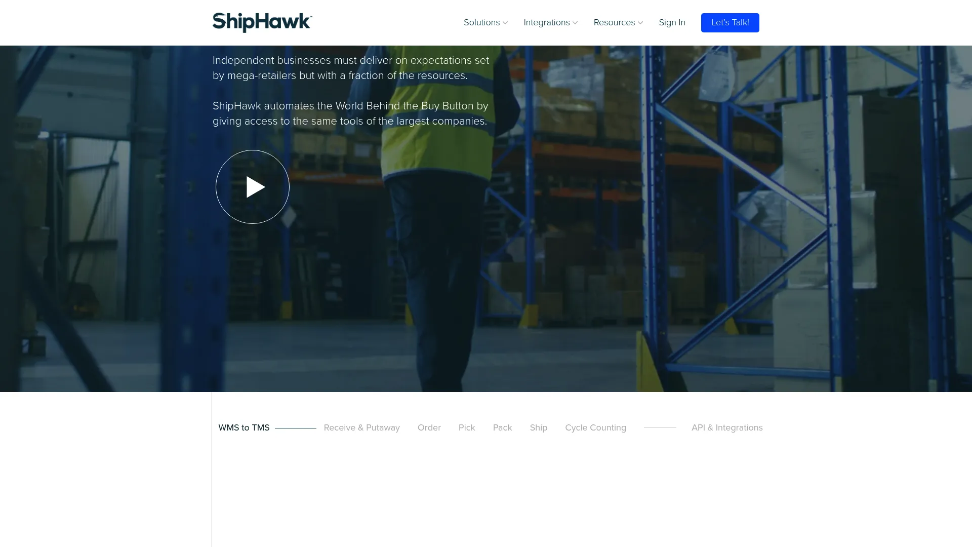 ShipHawk shipping and warehouse automation software