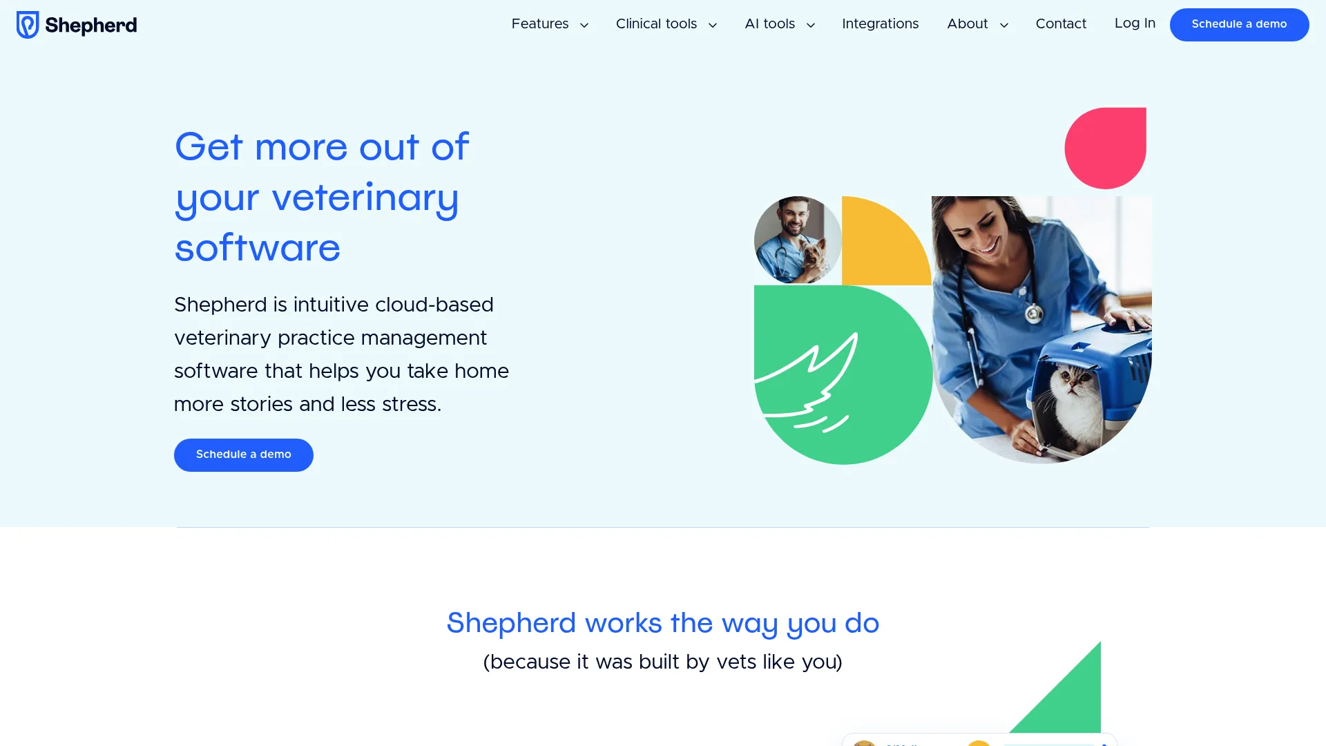 Shepherd cloud-based veterinary software workflow screen