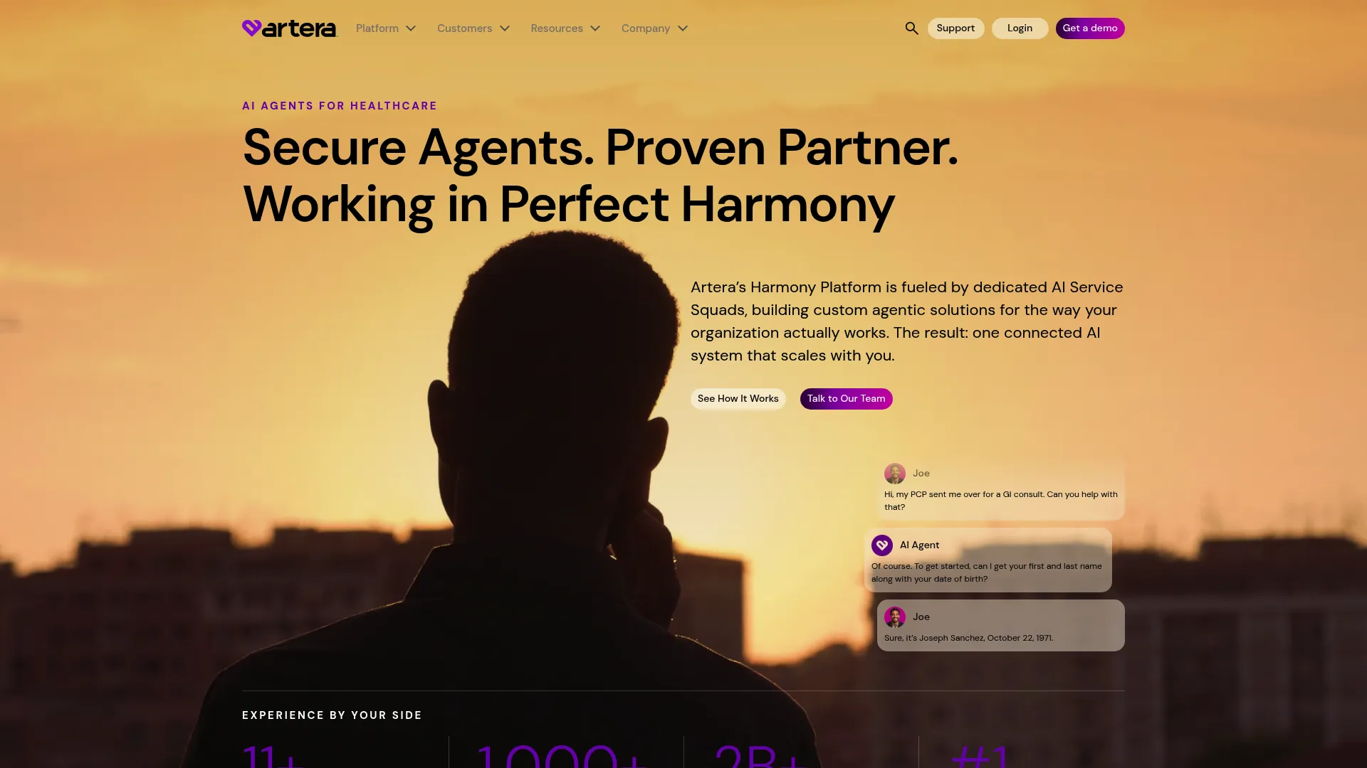 Artera AI patient communication platform homepage
