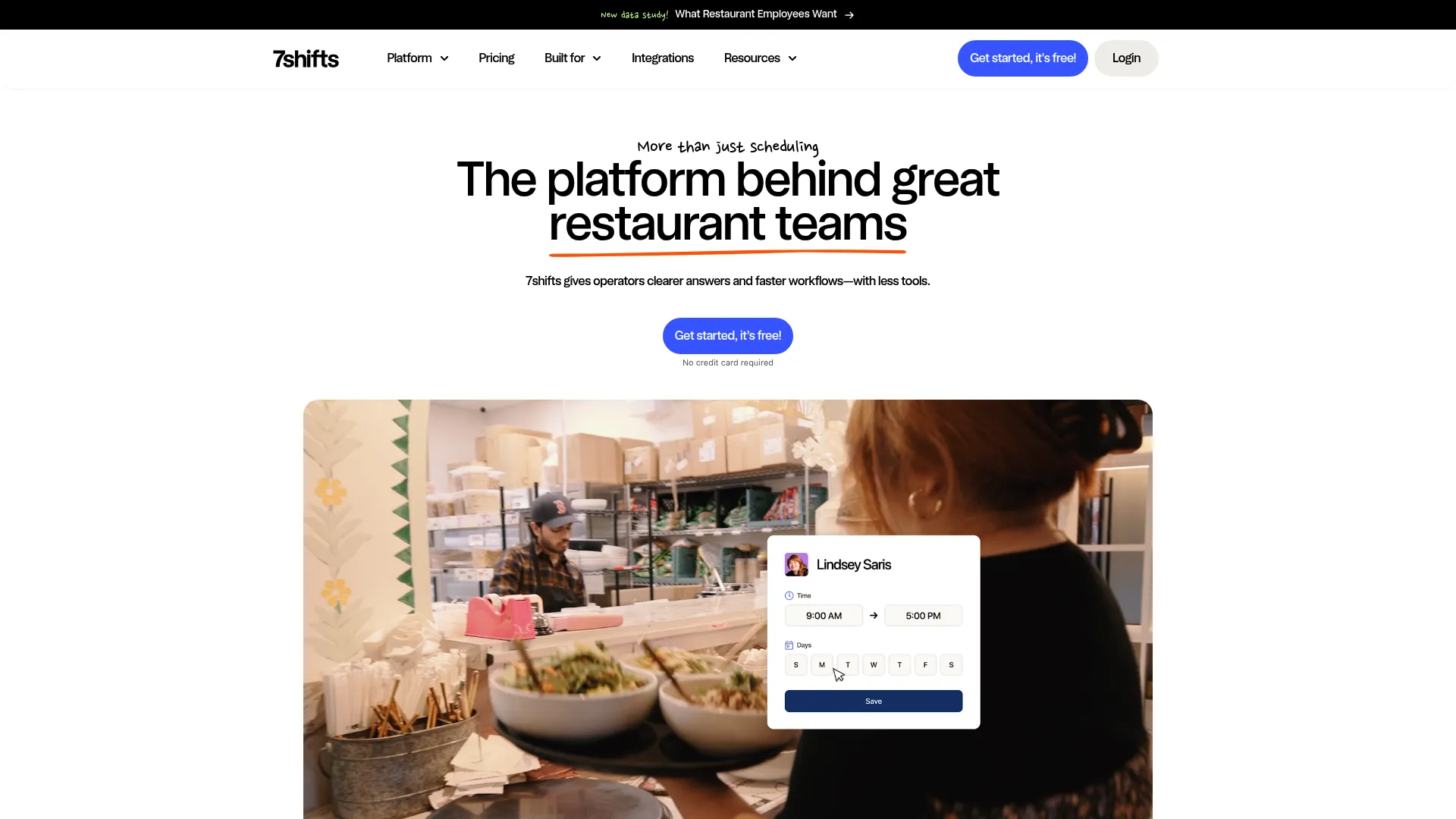 7shifts labor scheduling and team management platform interface