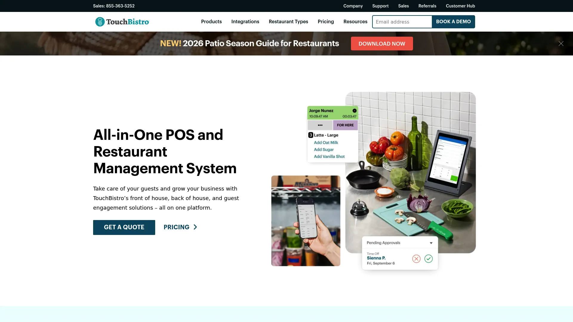 TouchBistro iPad-based restaurant POS interface