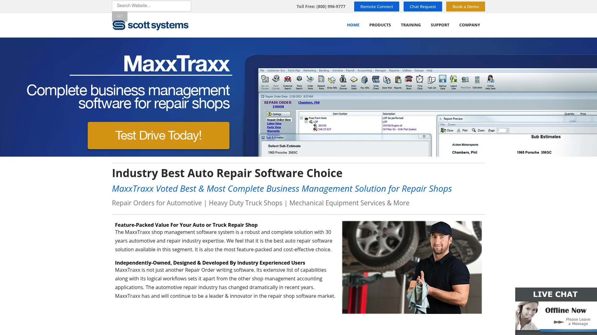 MaxxTraxx shop management software for auto and truck repair