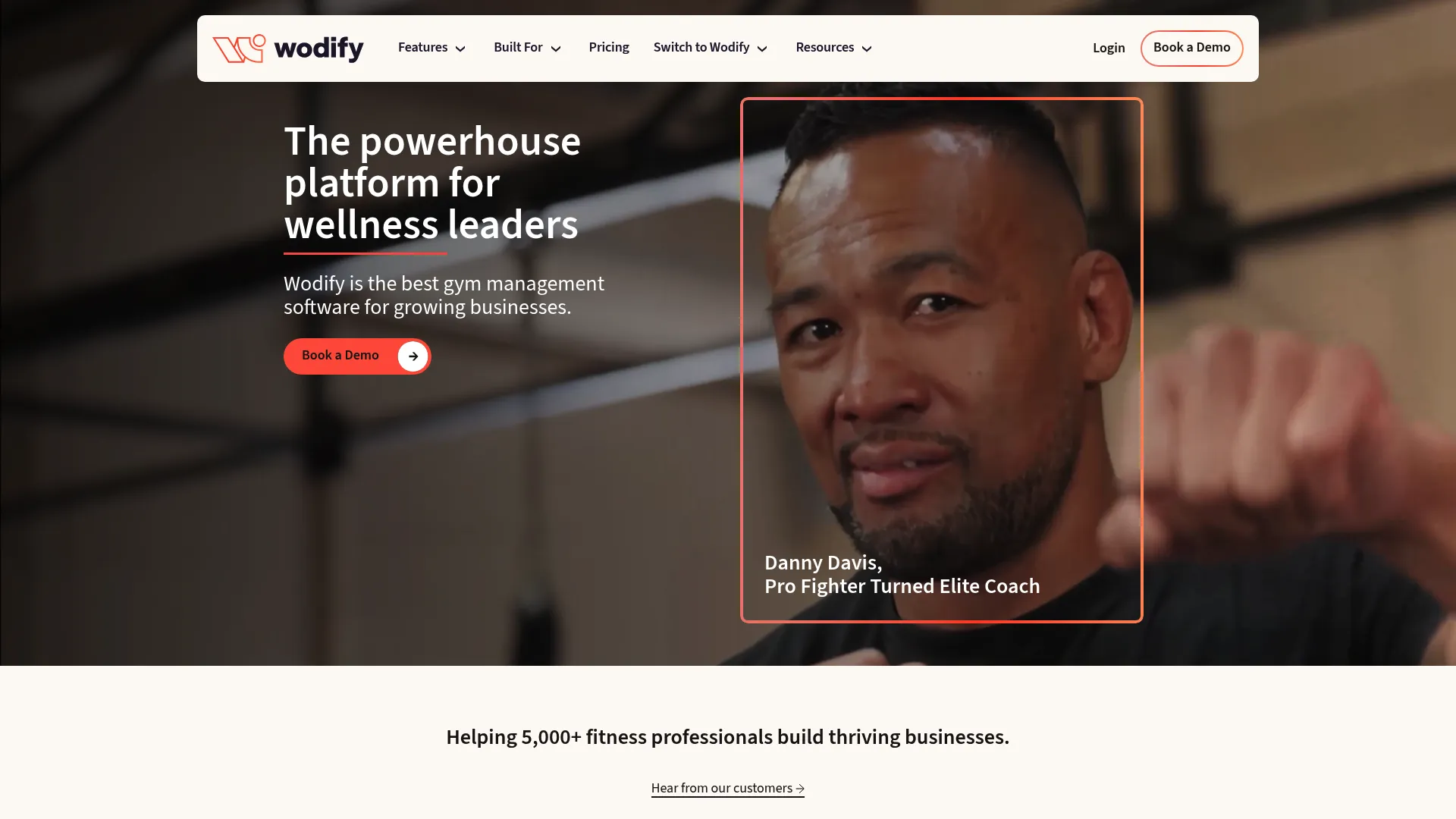 Wodify gym management software homepage