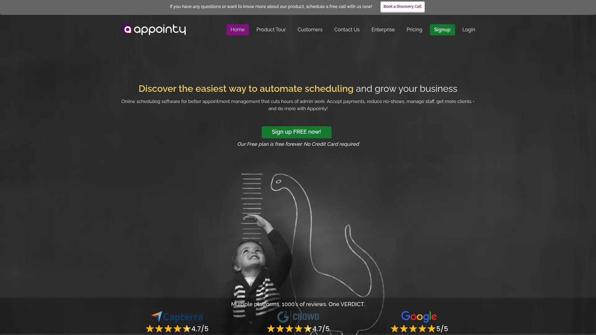 Appointy scheduling software homepage showing appointment booking