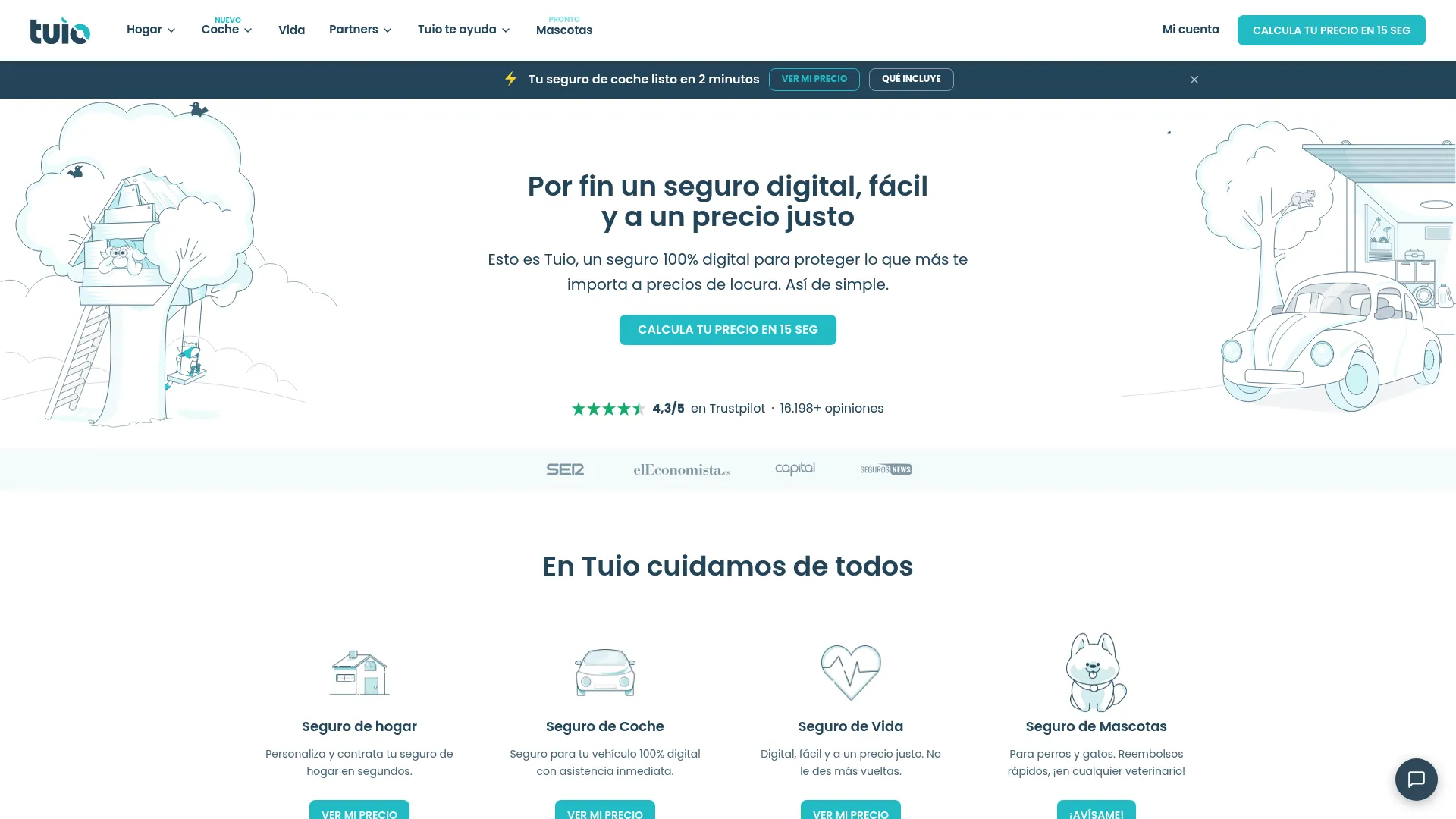TUIO tuition and family management software homepage