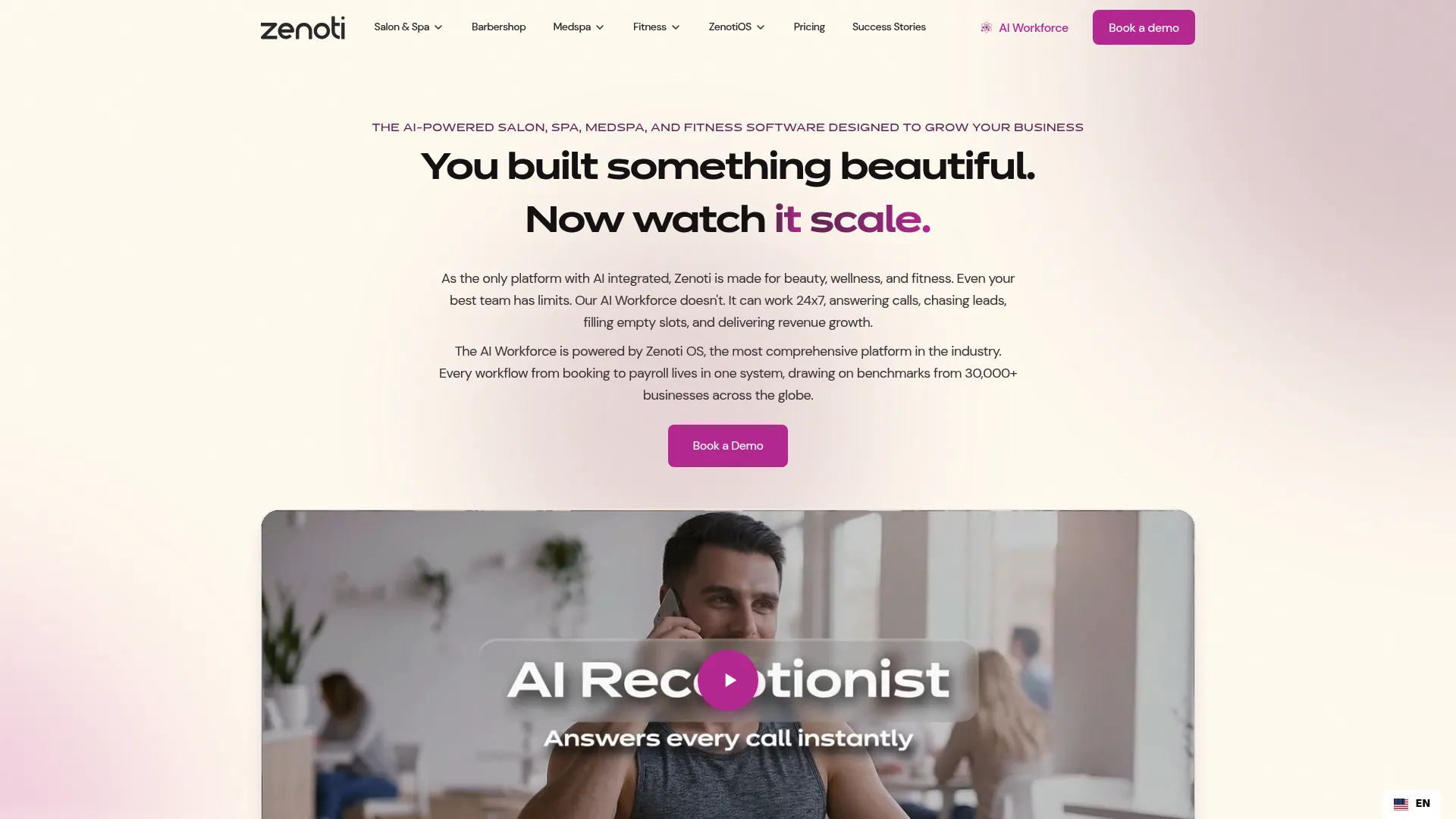 Zenoti AI-powered spa and medspa platform