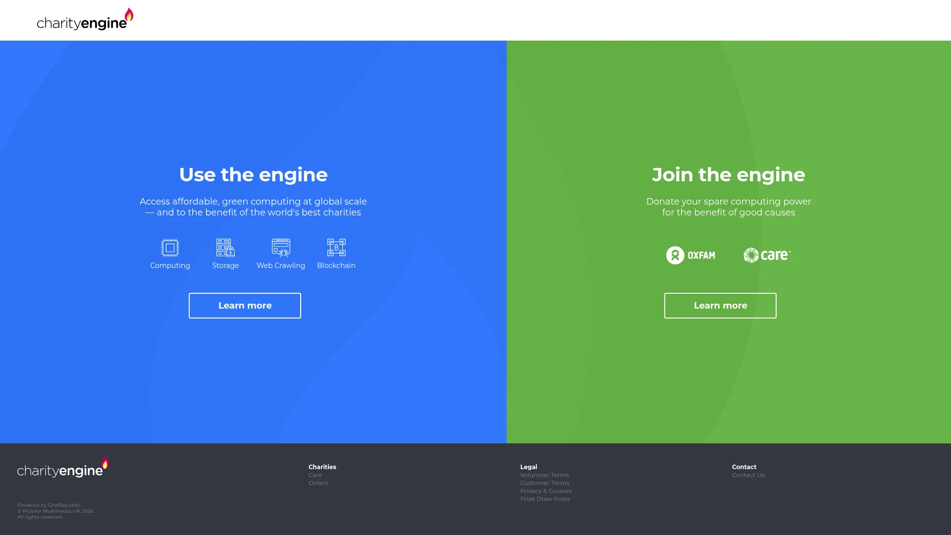 CharityEngine all-in-one nonprofit CRM and fundraising homepage