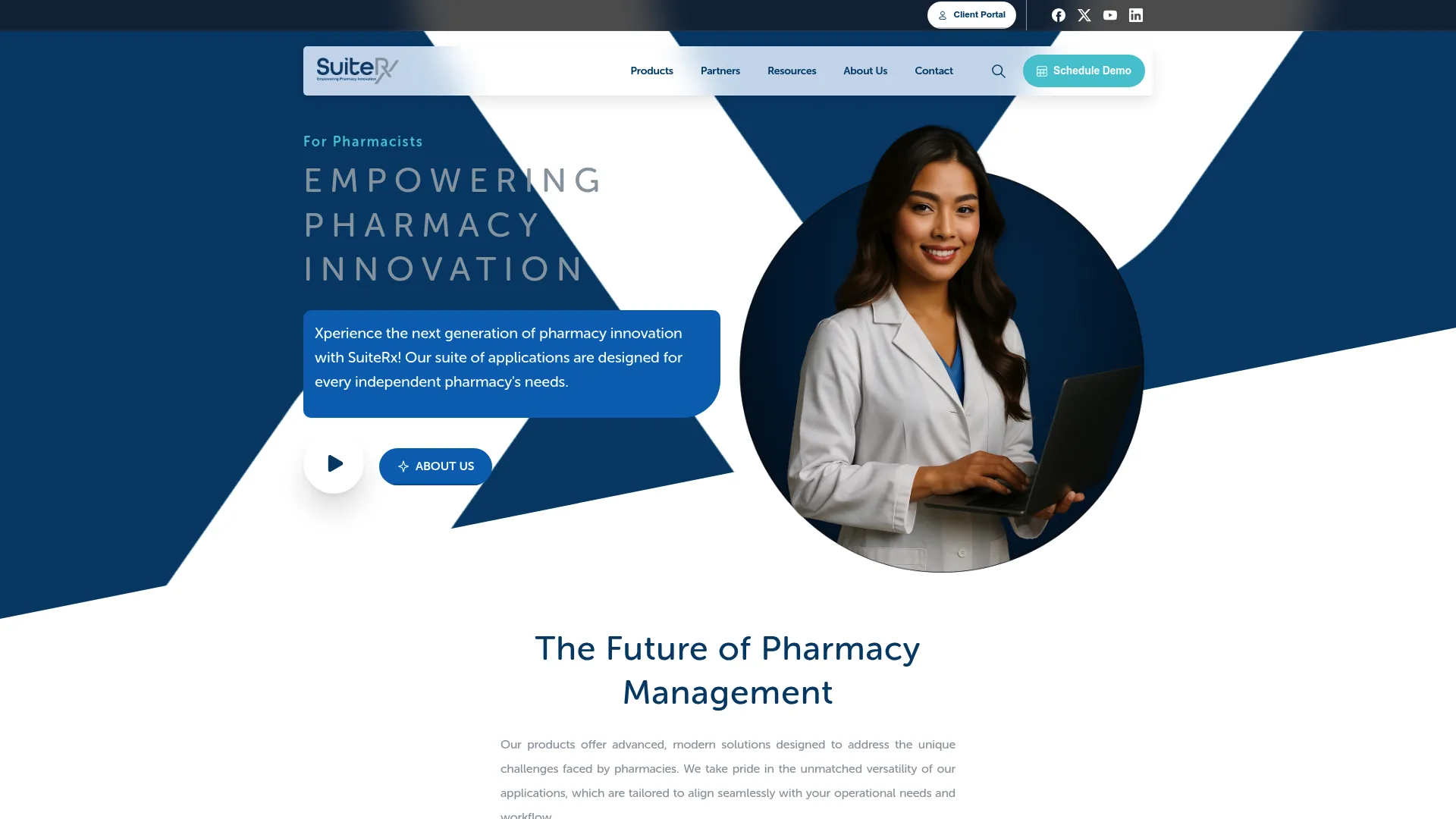 SuiteRx pharmacy management platform interface