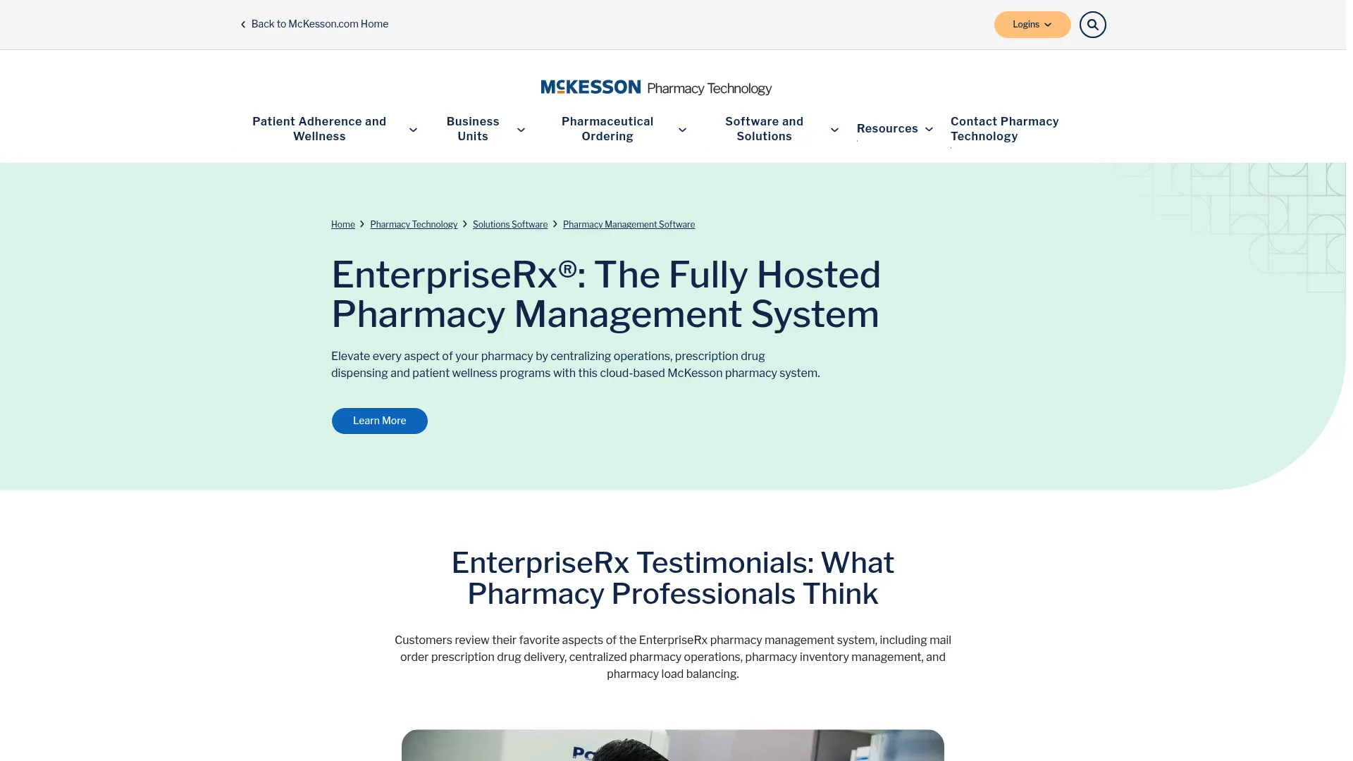 EnterpriseRx pharmacy management system interface