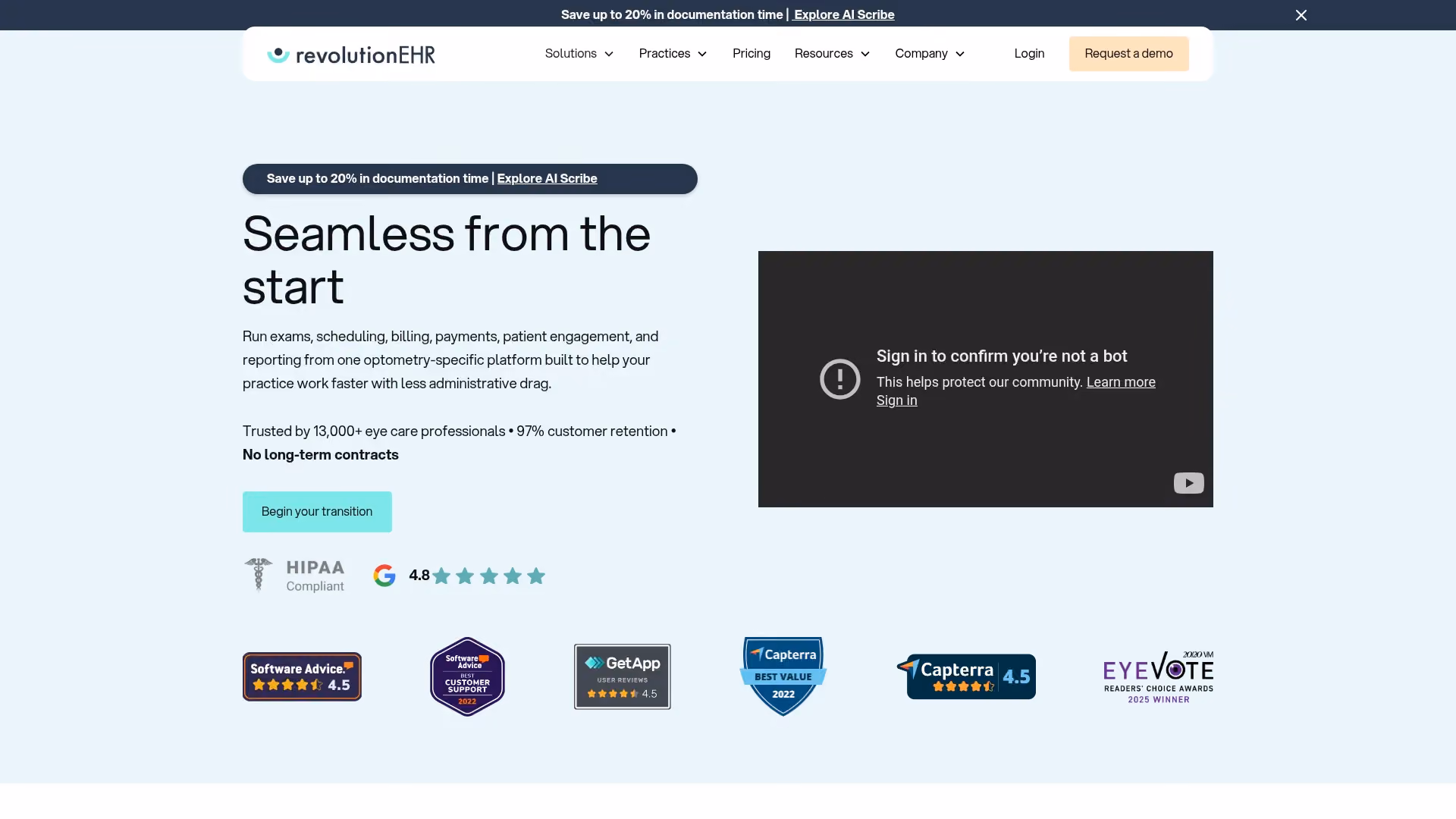 RevolutionEHR optometry EHR and practice management platform