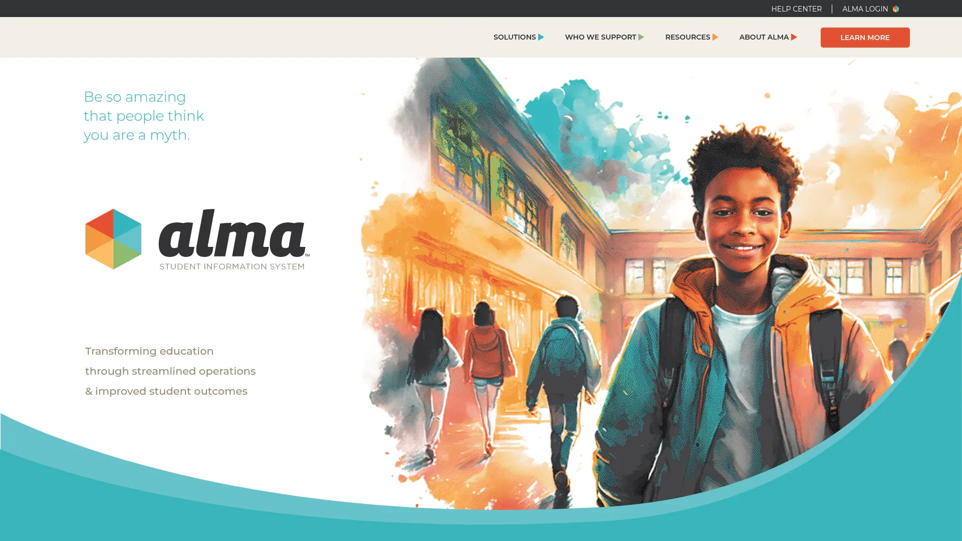 Alma cloud student information system homepage