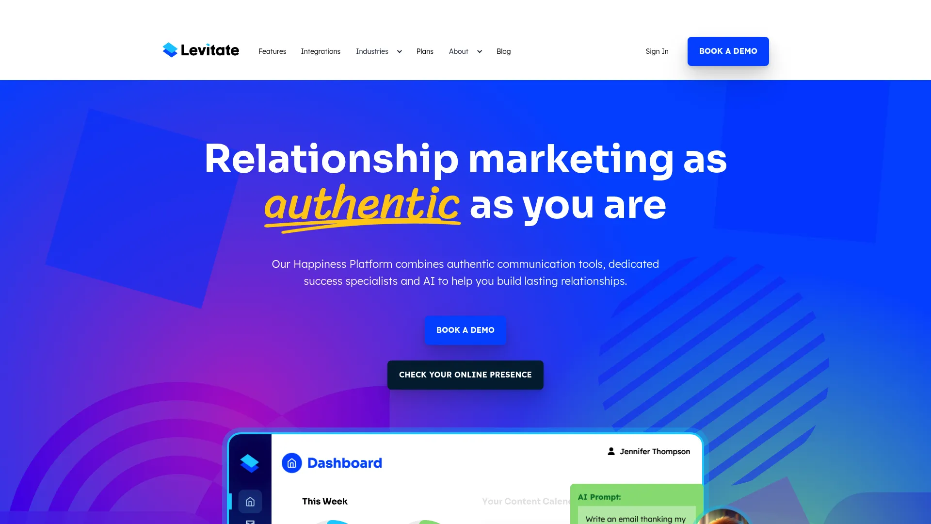Levitate relationship marketing platform
