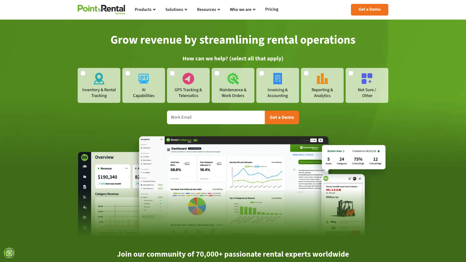 Point of Rental equipment rental software