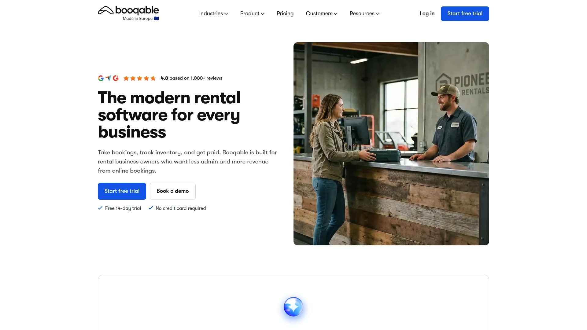Booqable rental software with online bookings