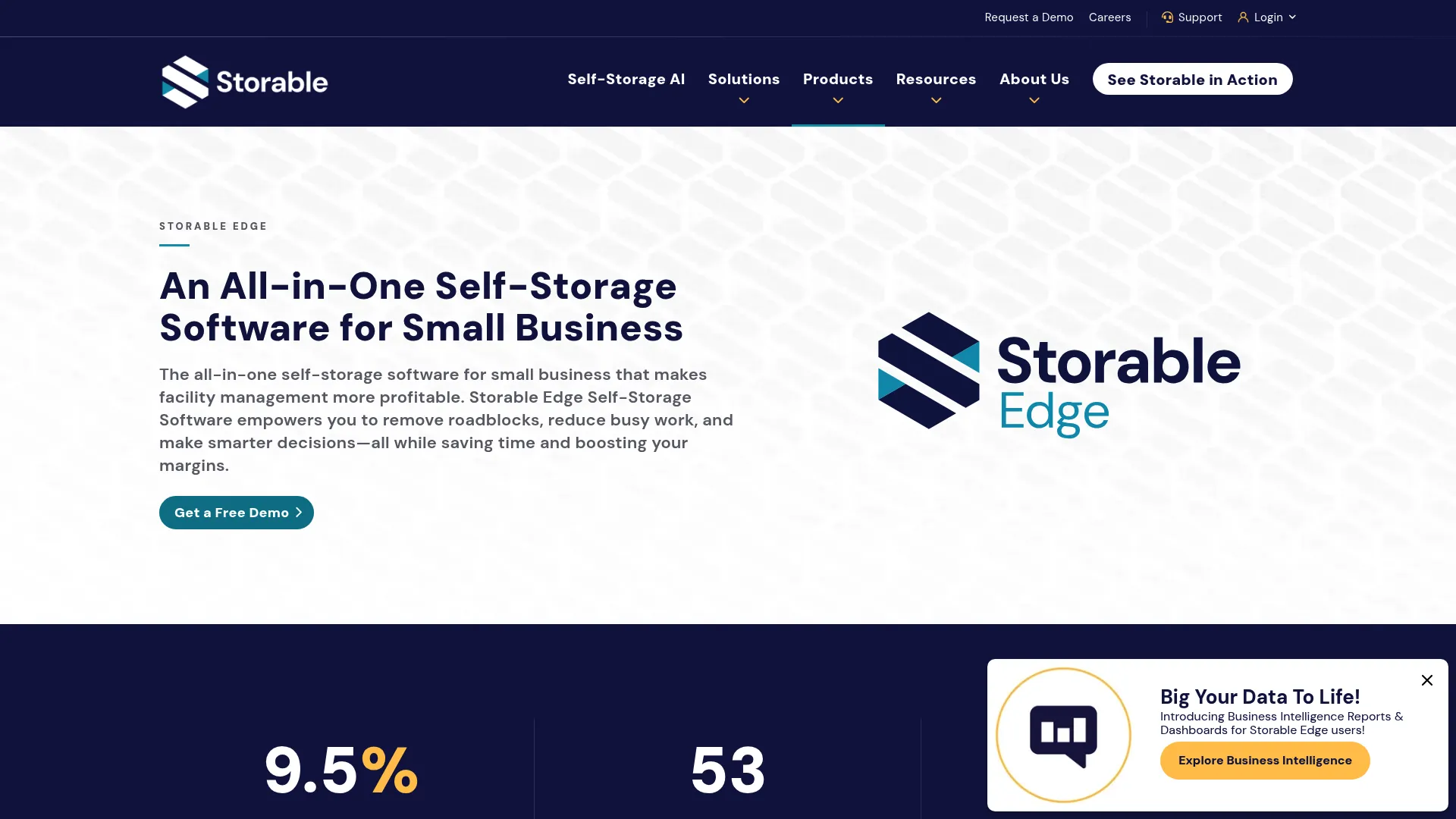 StorEdge cloud self storage facility management software homepage