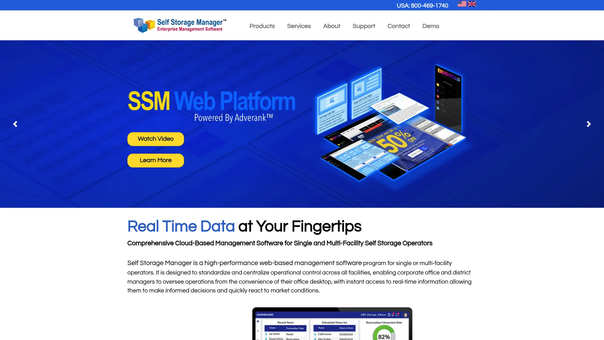 Self Storage Manager cloud-based management software homepage