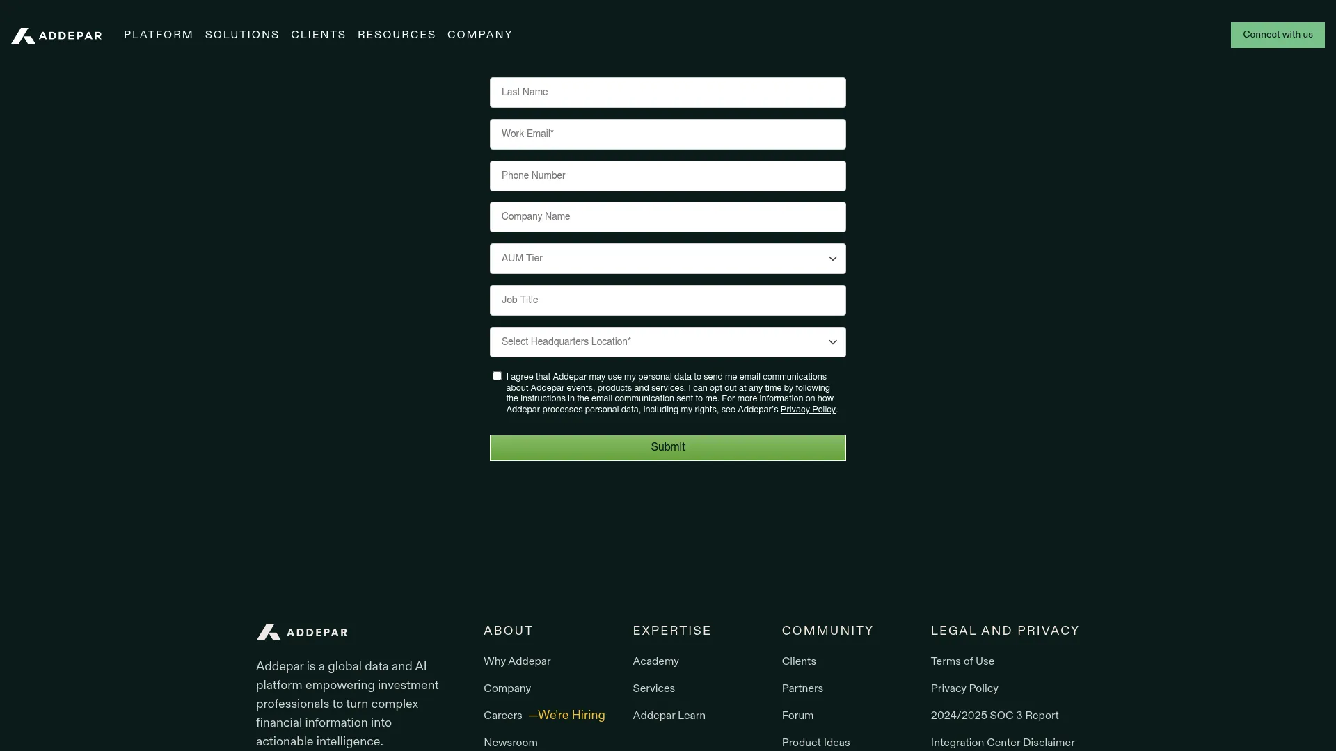 Addepar wealth management and portfolio reporting platform