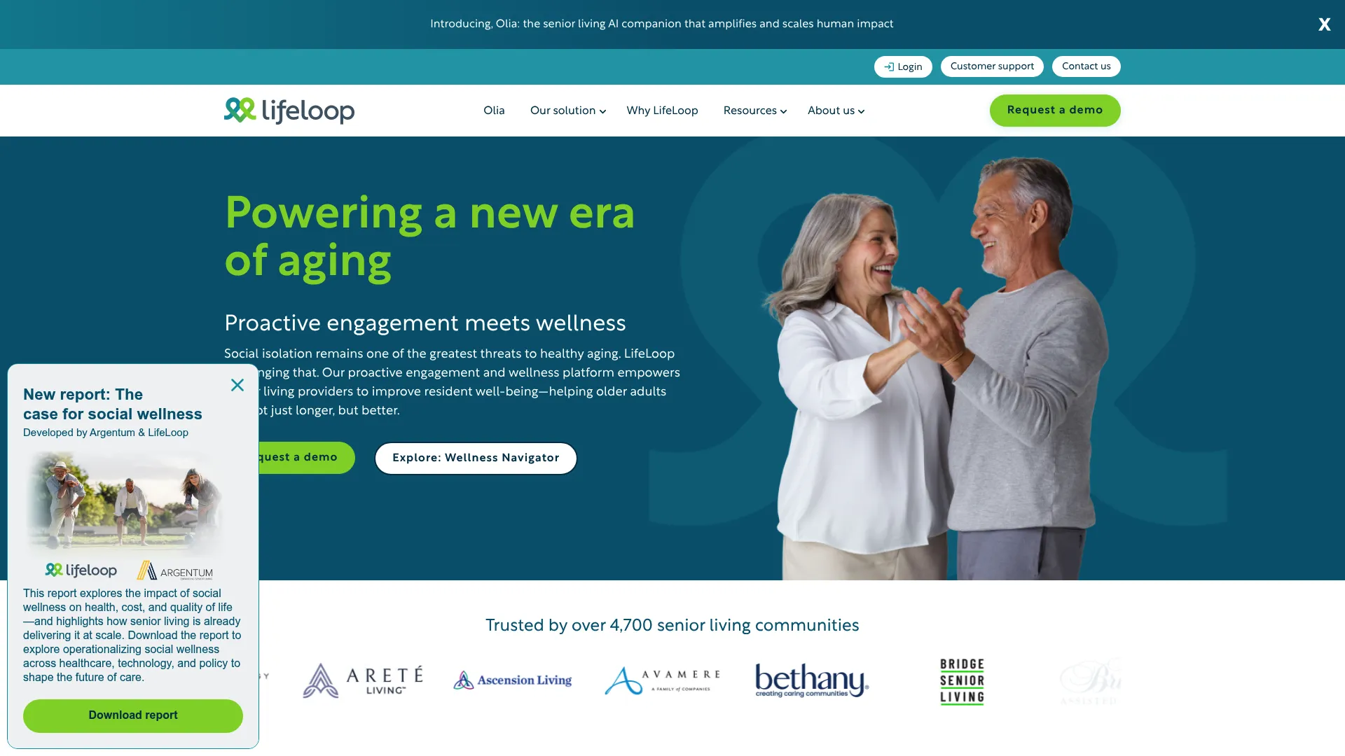 LifeLoop resident engagement platform homepage