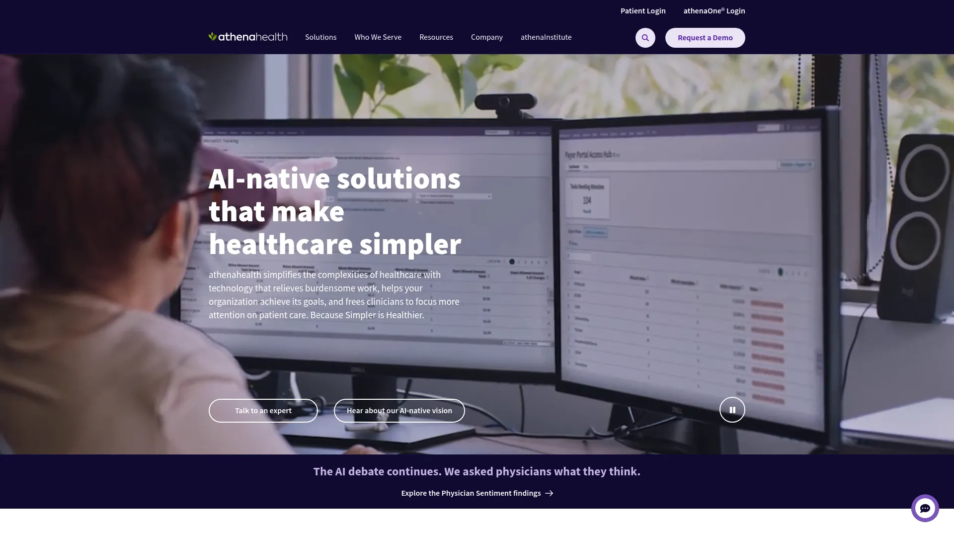 athenahealth athenaOne platform homepage