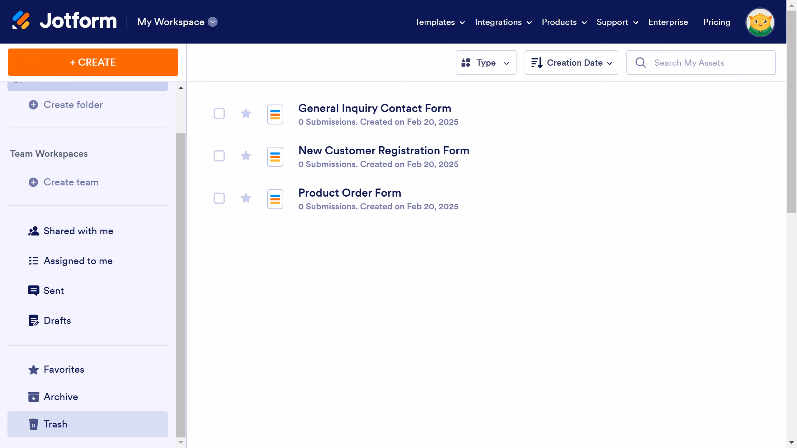 How to restore deleted forms on Jotform