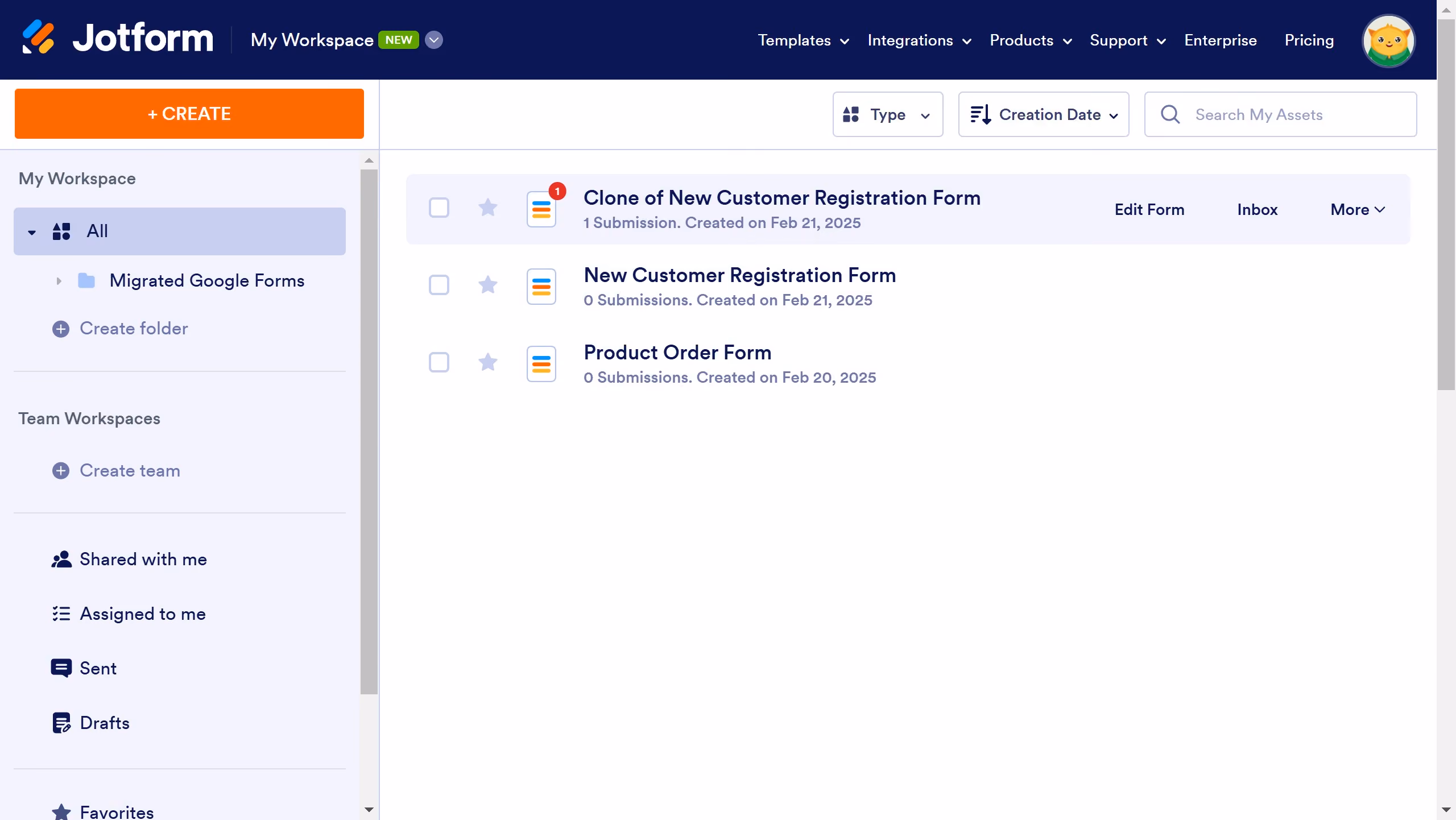 How to delete a form on Jotform