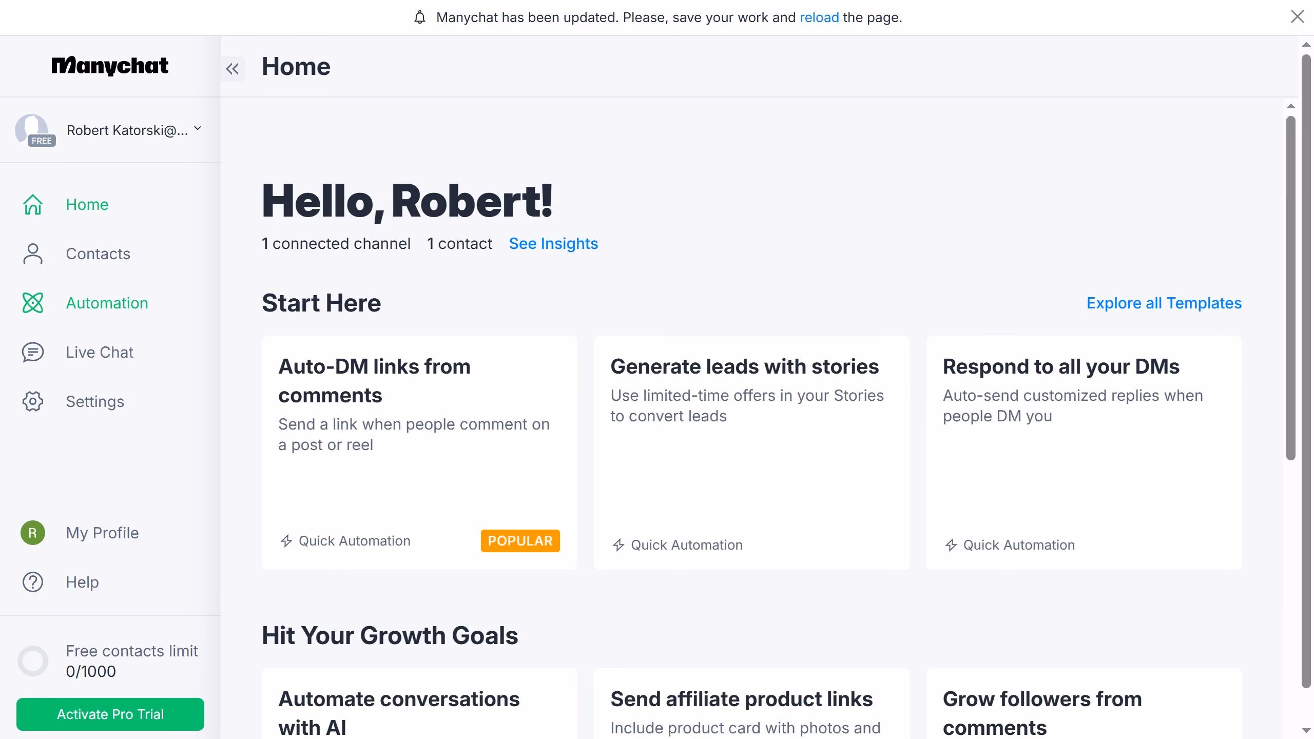 How to rename automation in Manychat