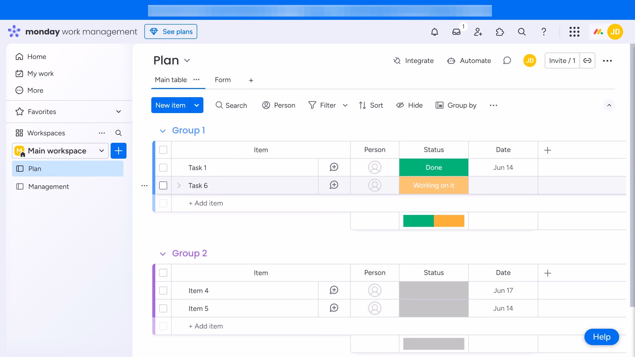 How to bring task from one board to another in Monday.com
