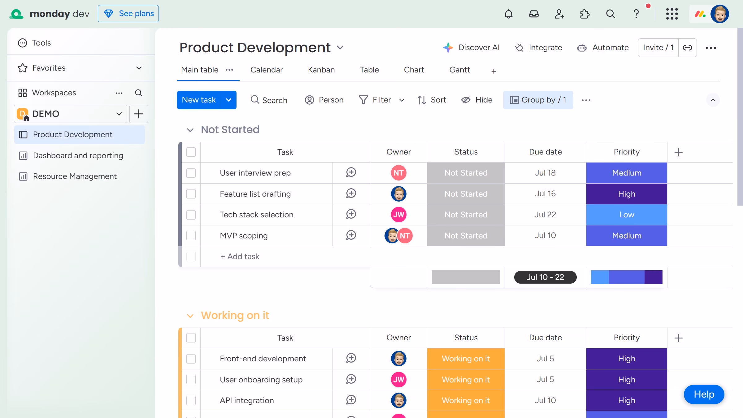 How to schedule a board view export in Monday.com