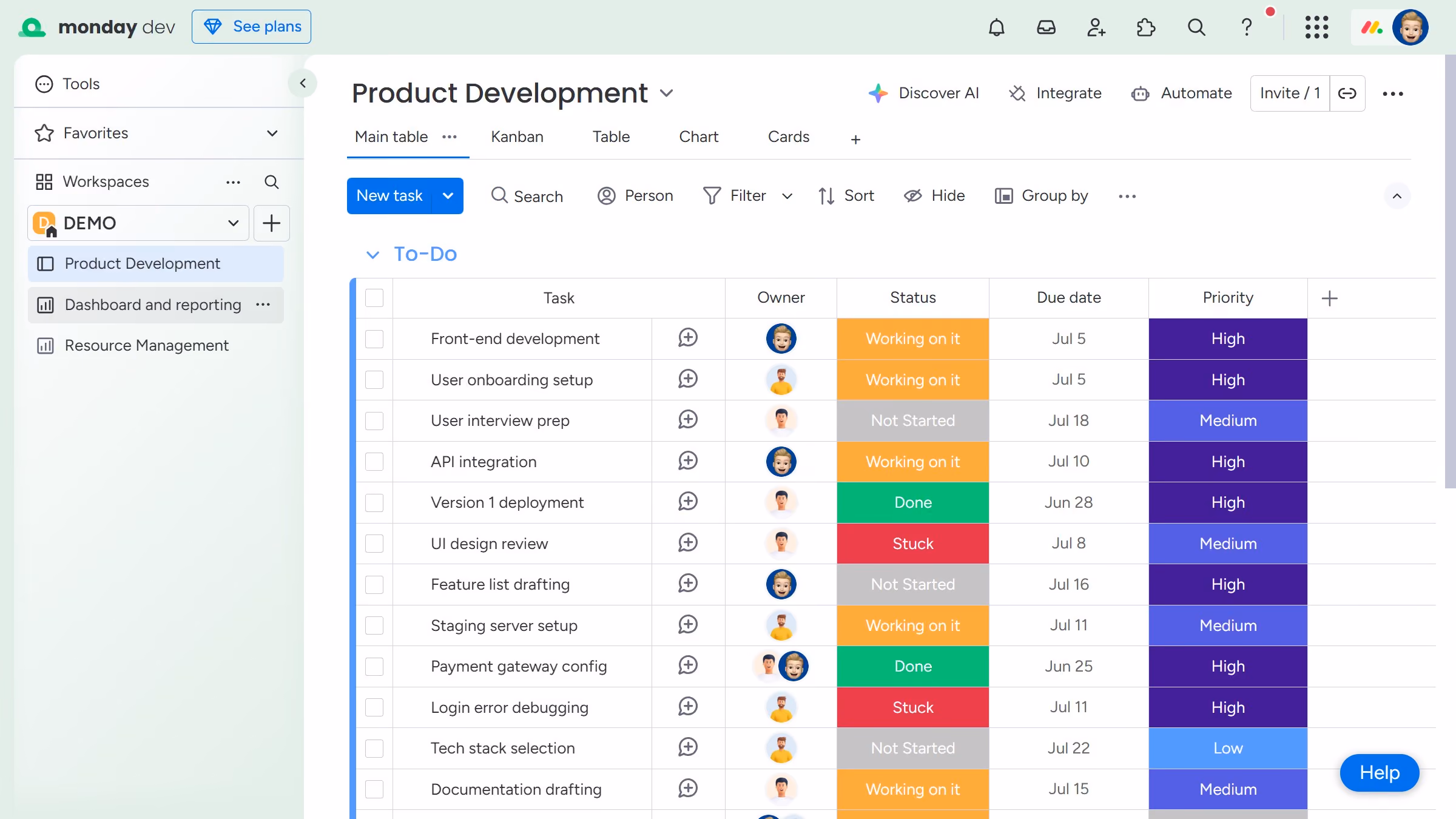 How to add a Cards View widget to a dashboard in Monday.com