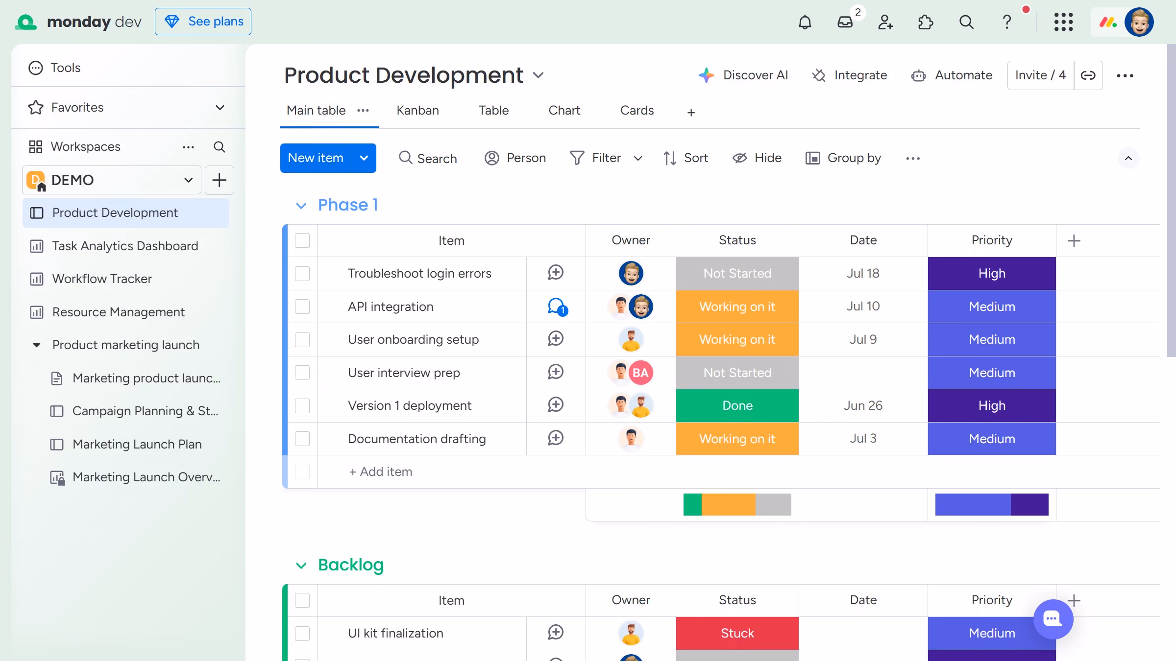 How to duplicate an item on a board in Monday.com